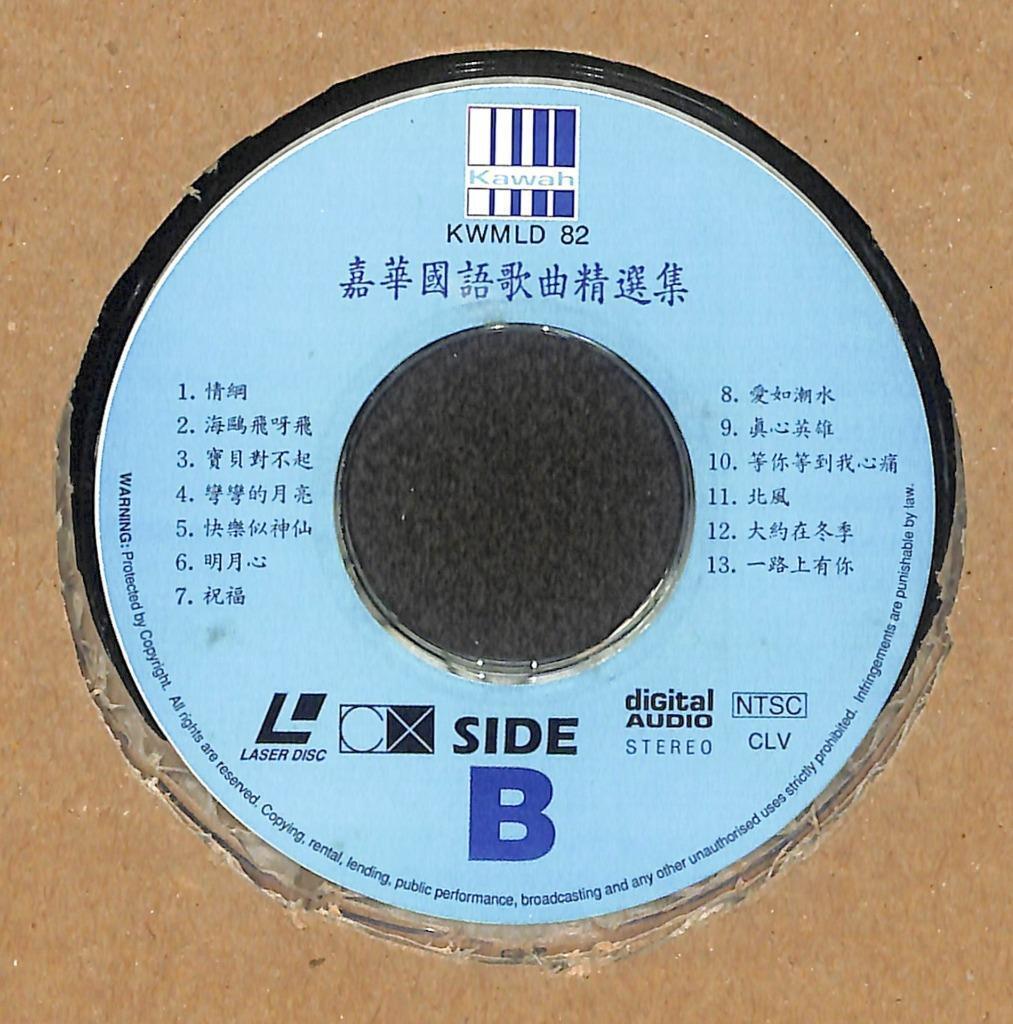 Taiwan Karaoke Chinese Songs 东方之珠 宝贝对不起 明月心 1994 Japan LD Laserdisc LD1740