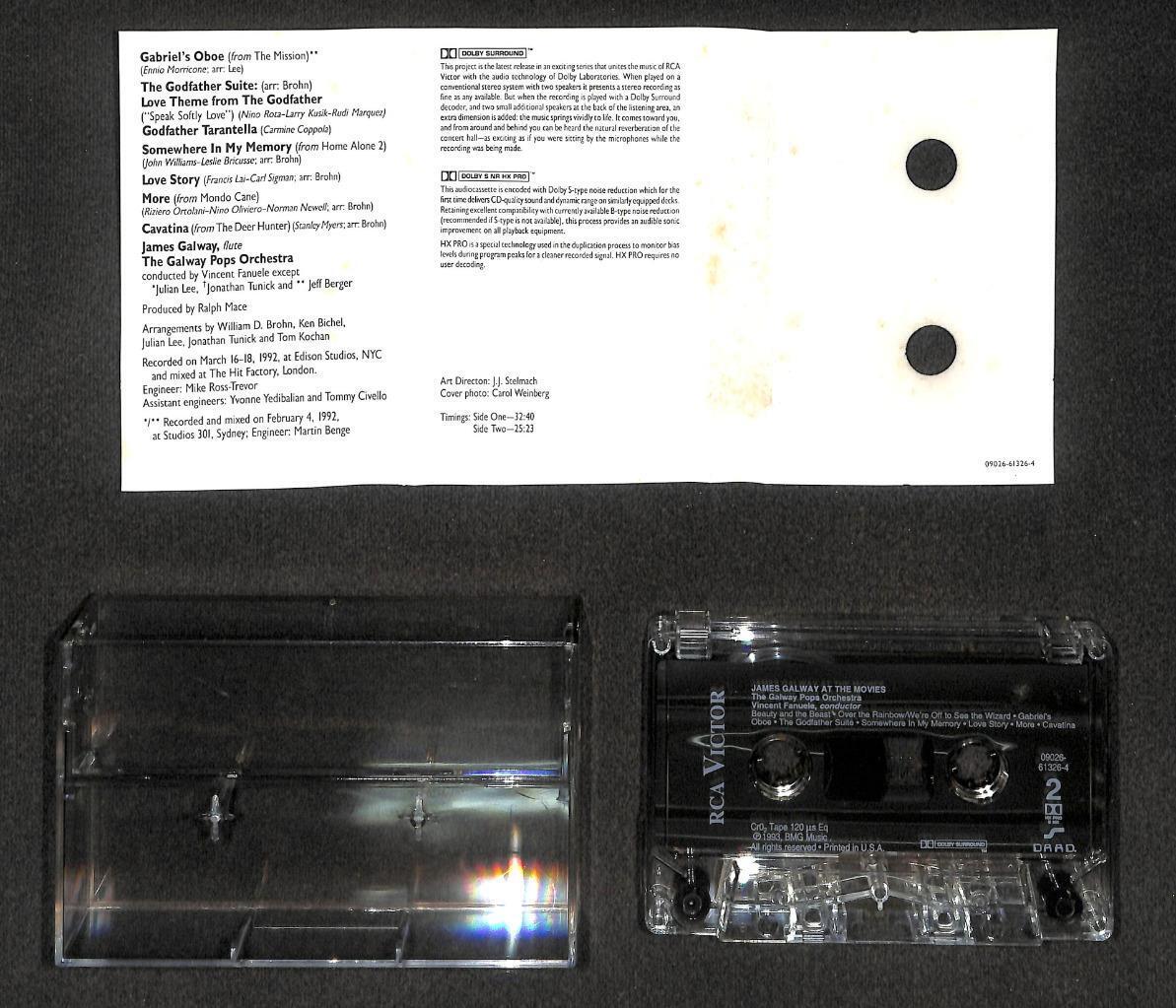 Galway At The Movies OST Beauty & The Beast The Rose 1993 USA Cassette CS1988