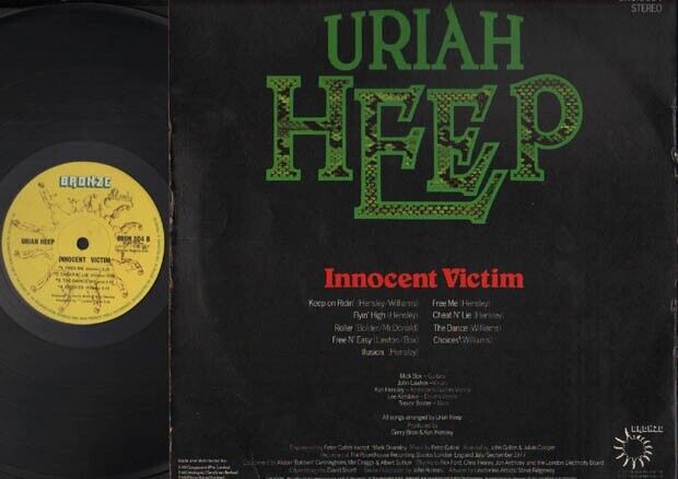 Uriah Heep Innocent Victim 1977 Bronze Records EMI Singapore 12" LP ELP1582