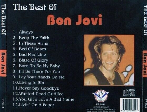 The Best Of Bon Jovi On Cover Rare Malaysia CD FCS278