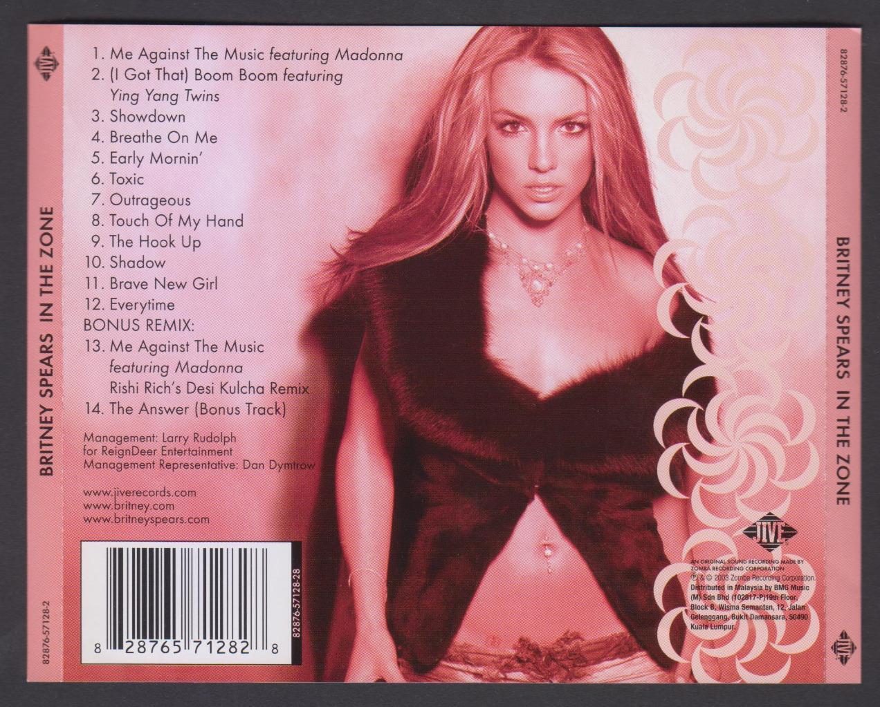 Mega Rare Britney Spears In The Zone 2003 Malaysia CD FCS6080