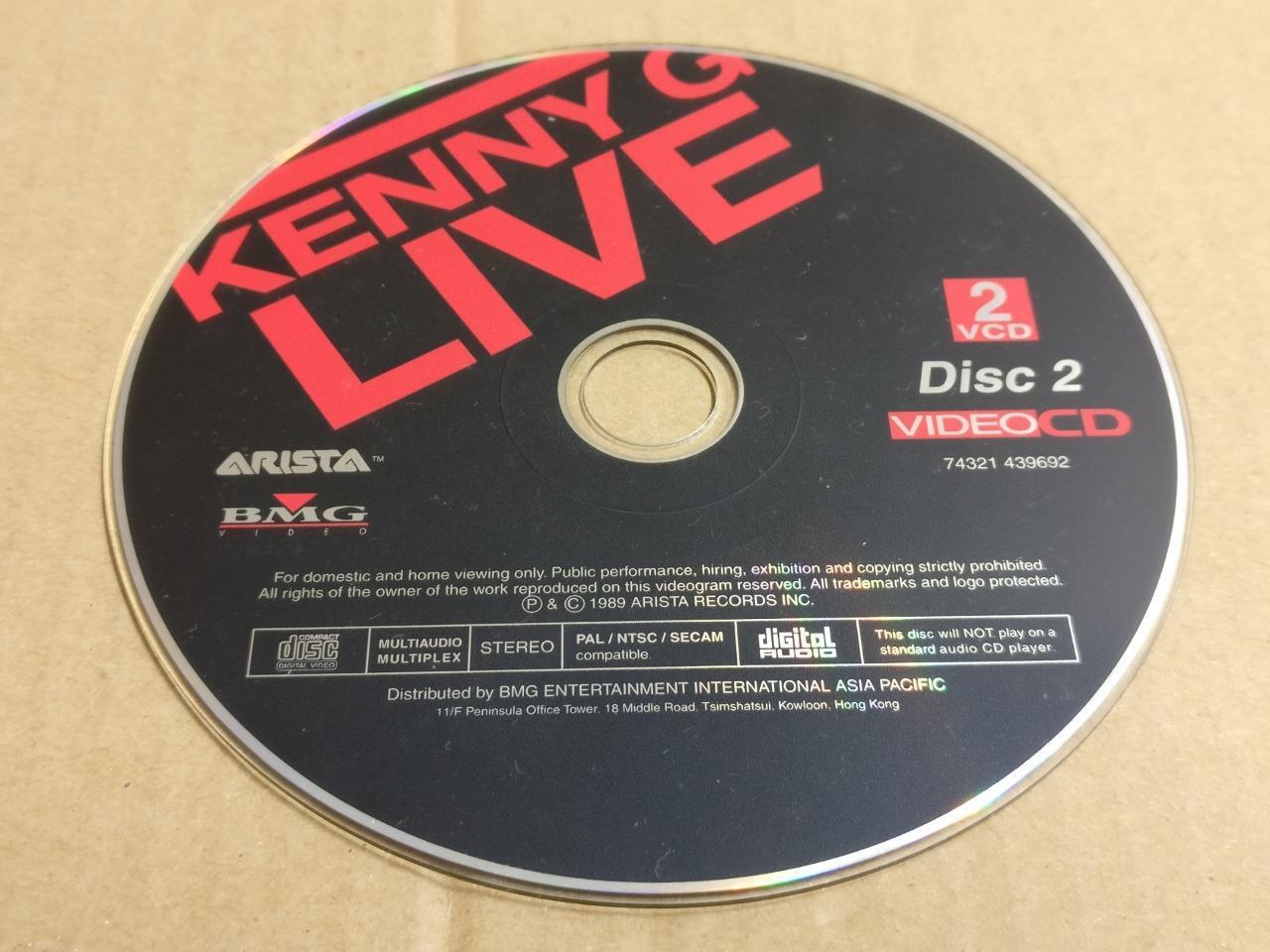 Kenny G Live Golden Moments Singapore Censor Stk Hong Kong Video 2x VCD FCS9813