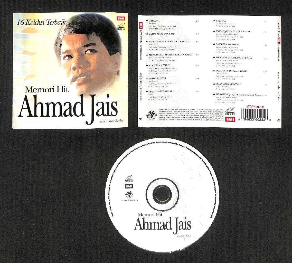 Malaysia Malay Ahmad Jais Memori Hit 2005 EMI Malaysia VCD Video cd FCS7991