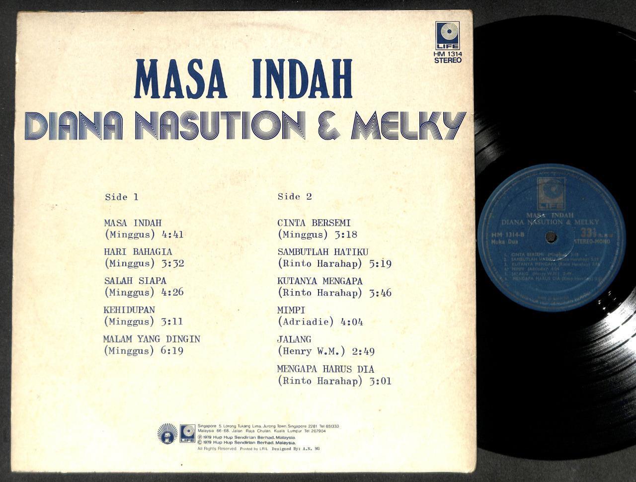 Malaysia Malay Diva Diana Nasution & Melky Masa Indah Life 12" LP MLP542