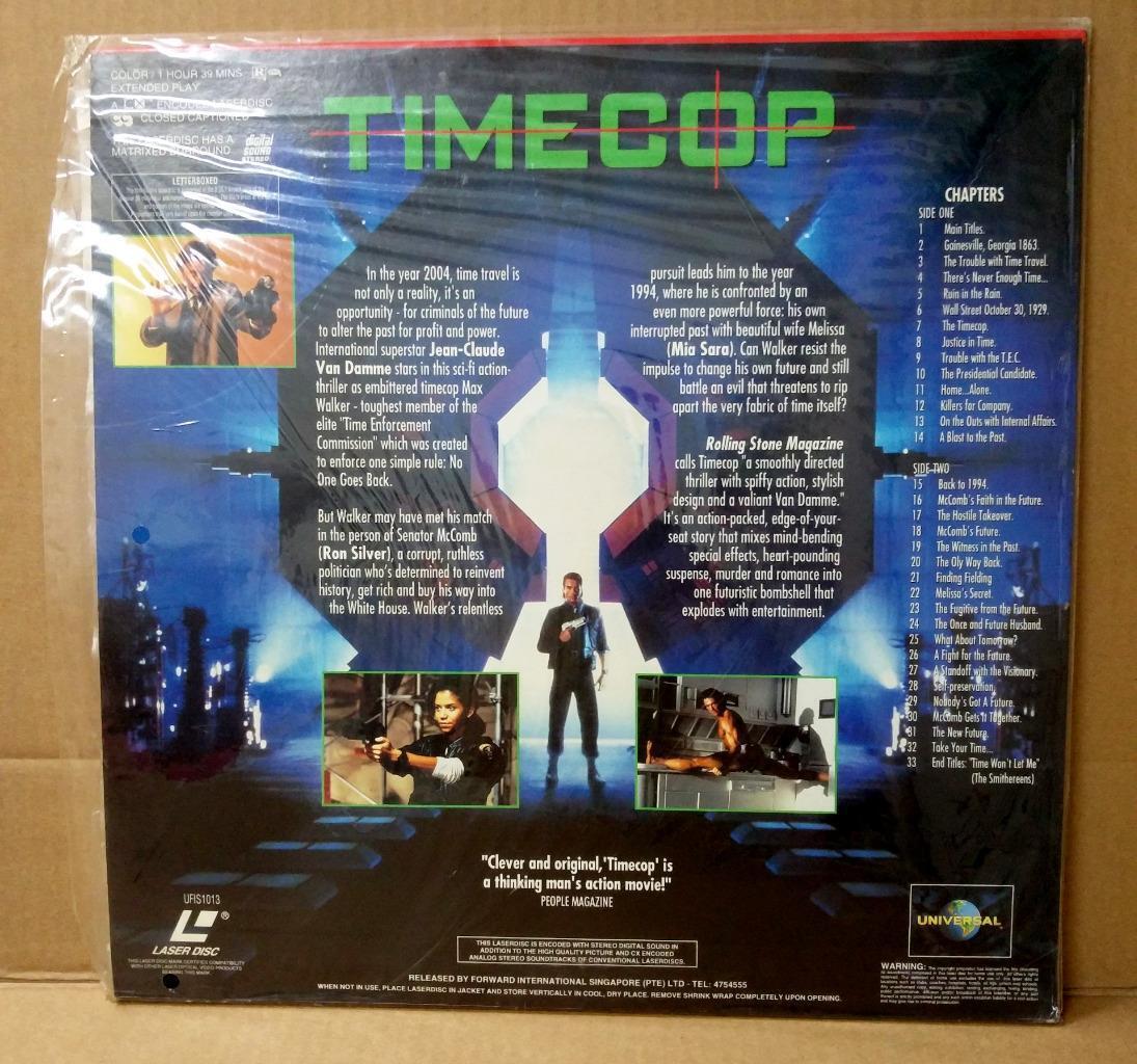 Movie Timecop Van Damme Mega Rare Singapore Laserdisc LD LD1102