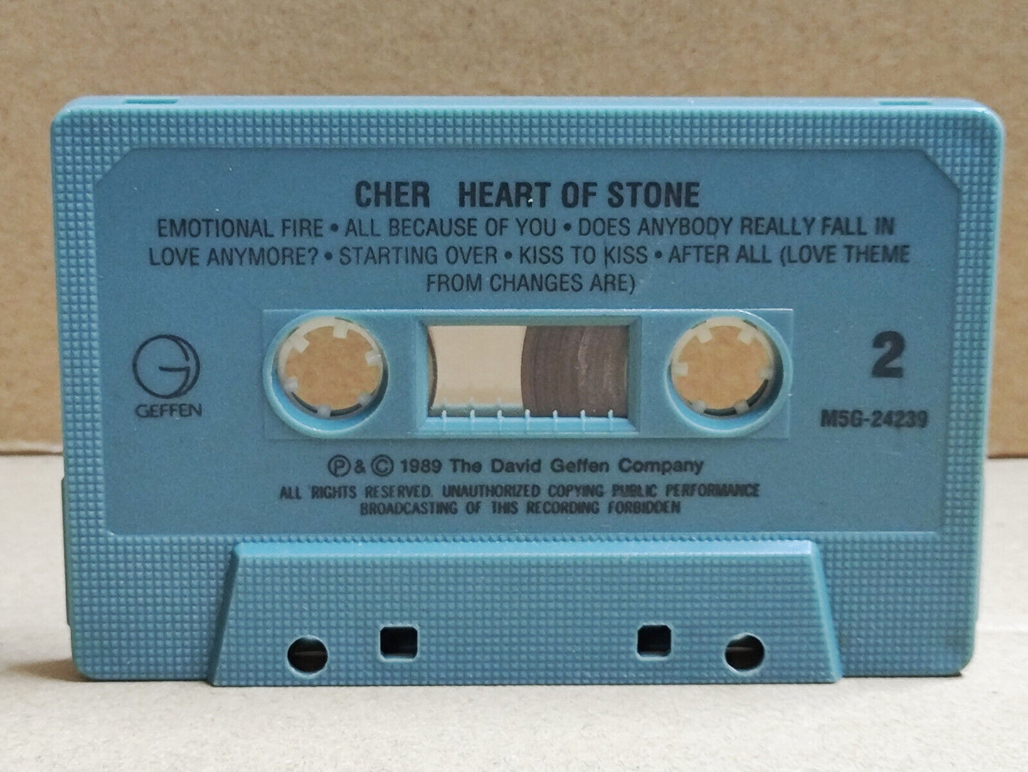 AMM68 CHER HEART OF STONE 1989 USA ENGLISH CASSETTE (CS2282)