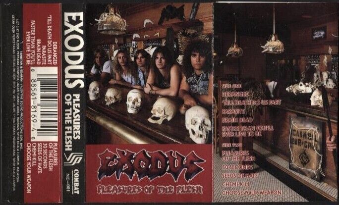 Exodus Pleasures Of The Flesh Mega Rare Malaysia Cassette CS607