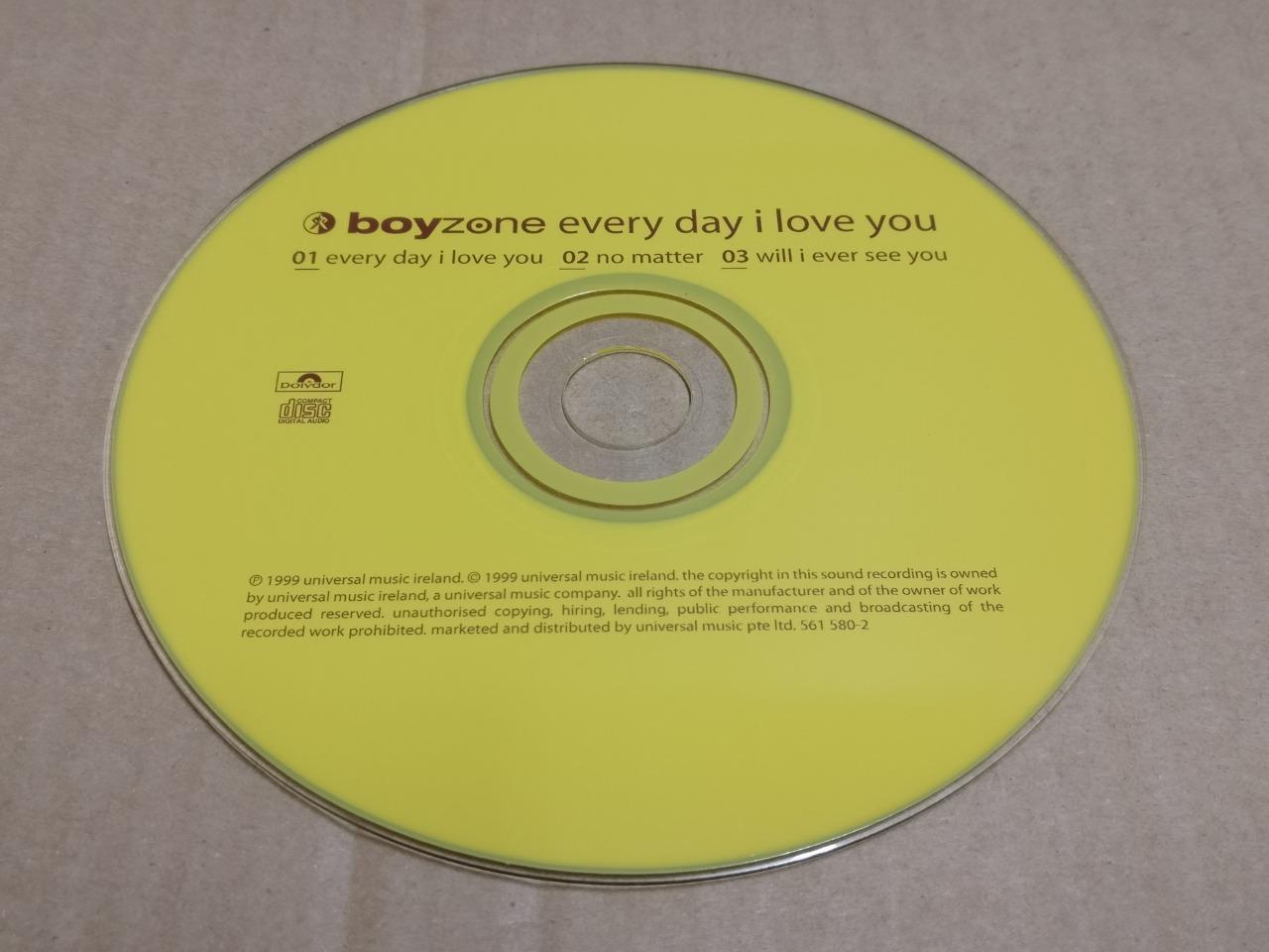Mega Rare Boyzone Everyday I Love You 1999 Rare Singapore Single CD FCS9838