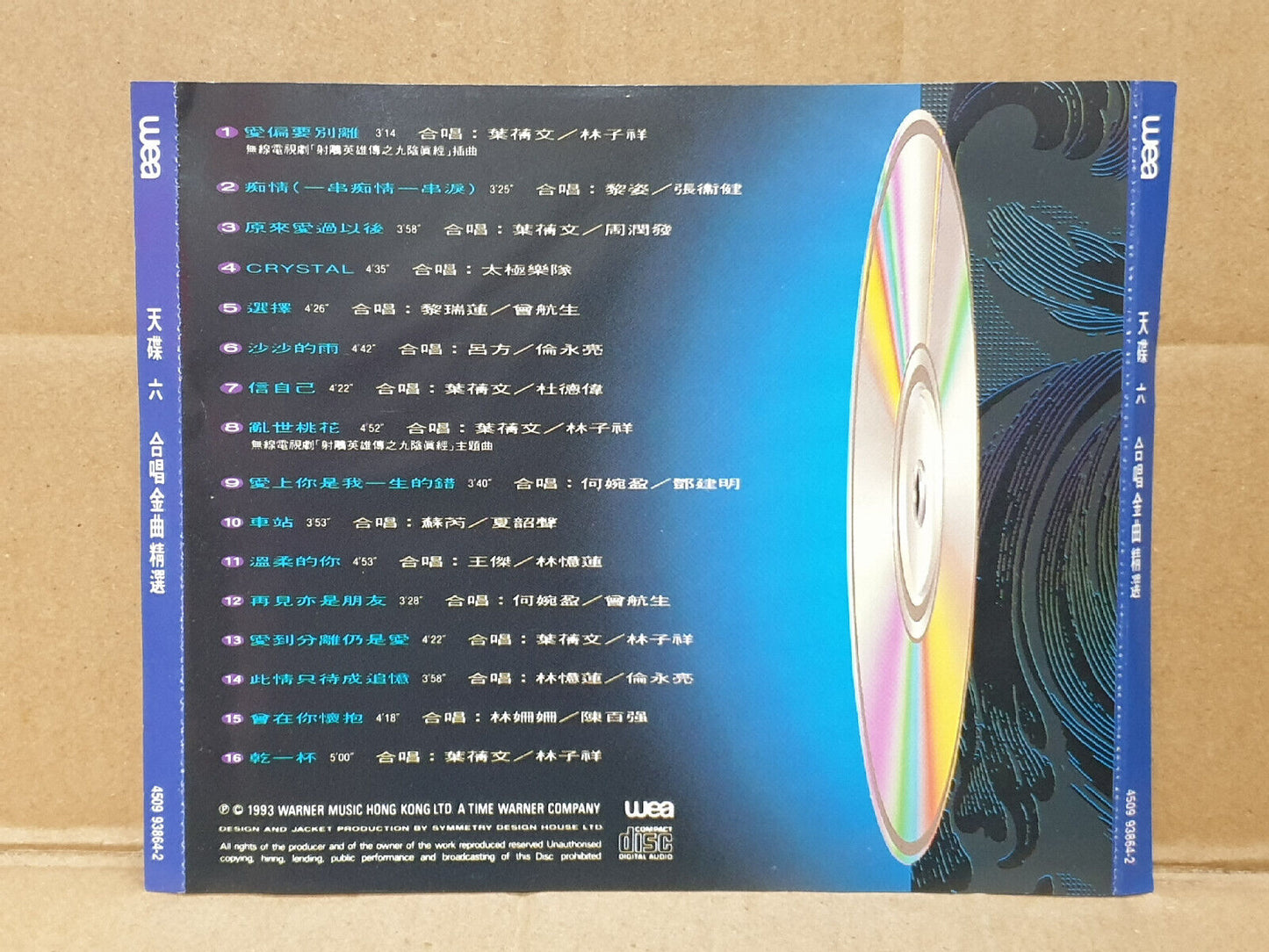 张卫健 杜德伟 何婉盈 林忆莲 林珊珊 伦永亮 Various Artists 1993 Chinese Hong Kong CD (FCS10454)