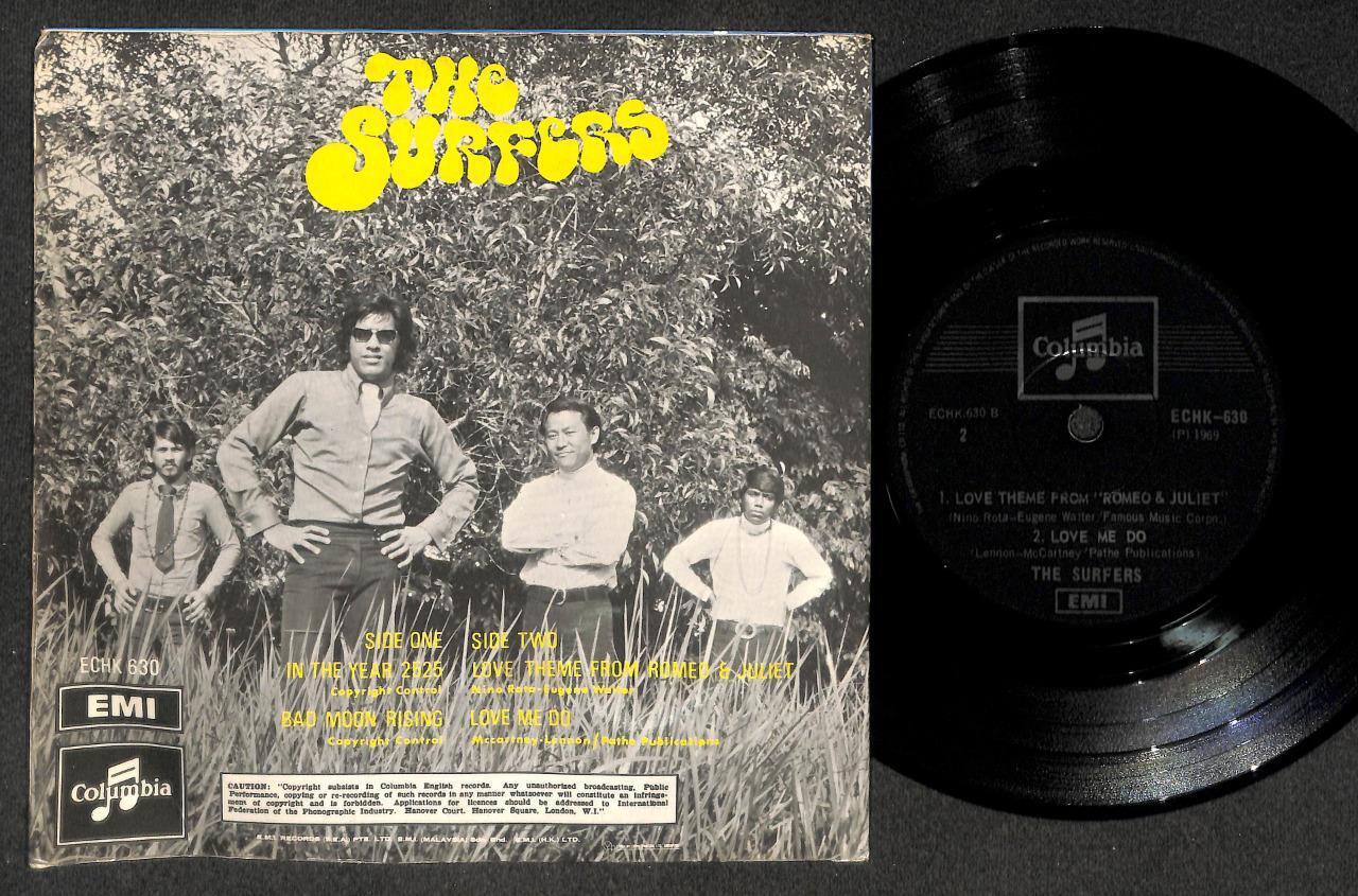 Mage Rare Singapore The Surfers Band Sung Beatles Songs English 7" CEP3166