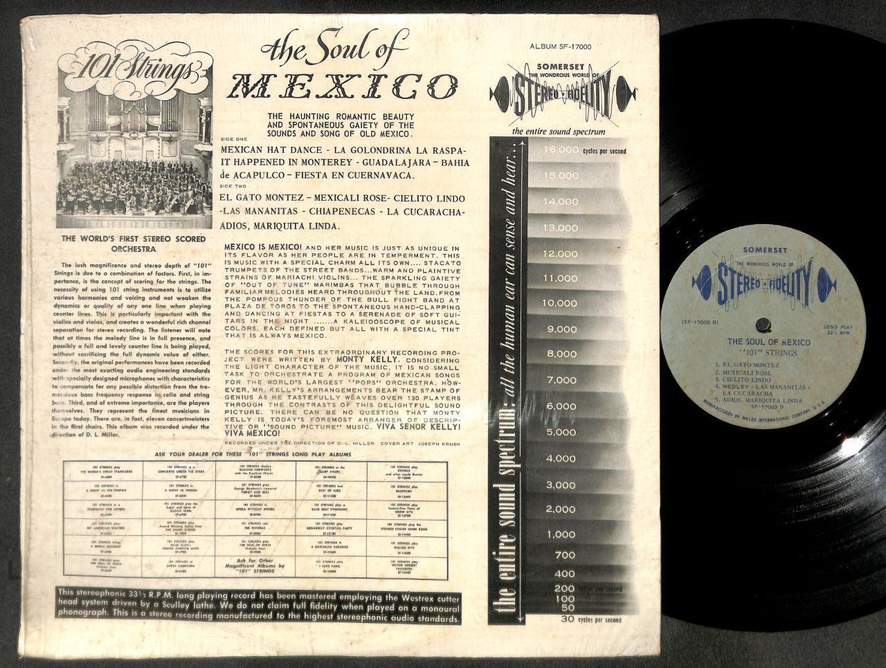 101 Strings The Soul Of Mexico Rare Colorful Art Cover USA 12" LP ELP2301
