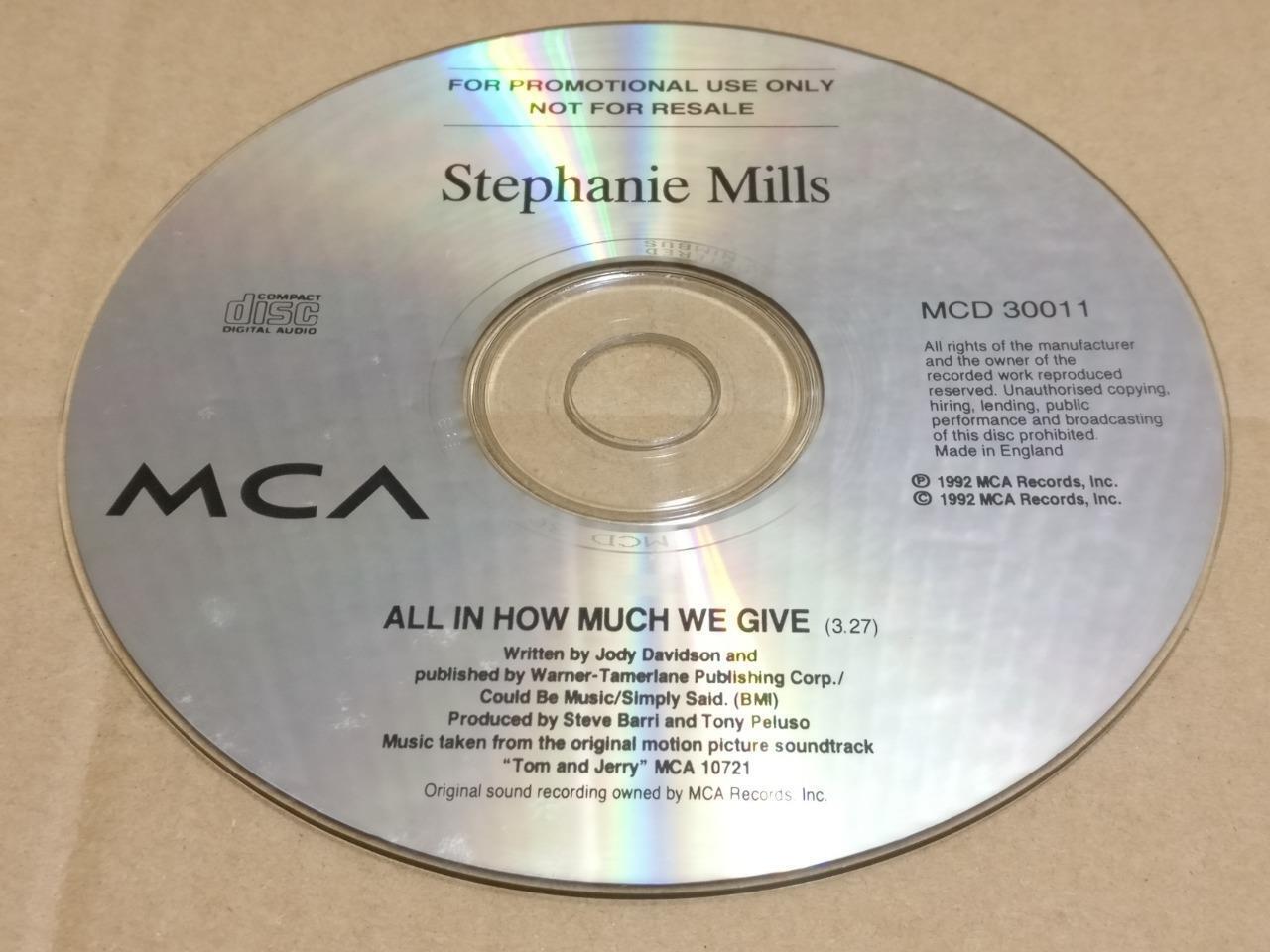 Cartoon Tom & Jerry Movie OST Stephanie Mills 1992 Rare England Promo CD FCS9565