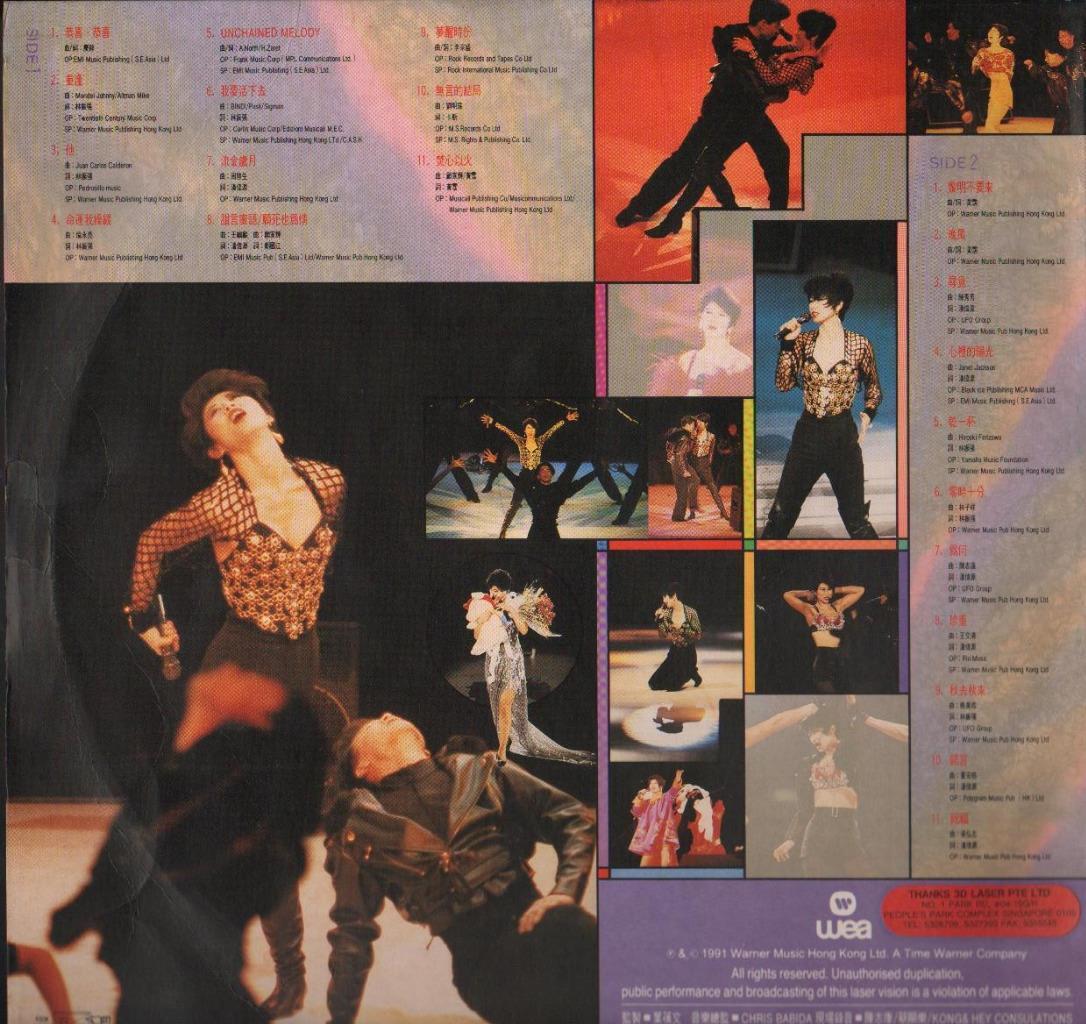 Hong Kong Sally Yeh 葉蒨文 叶蒨文 1991 Warner Music Karaoke Laserdisc LD384