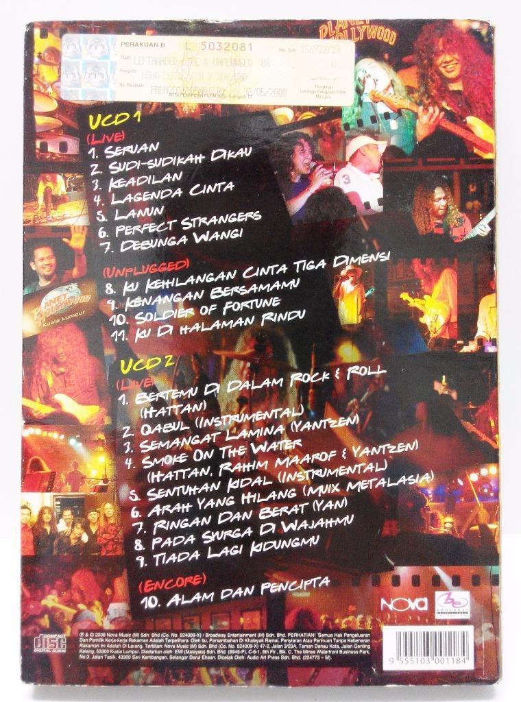Malay Rock Band Lefthanded 2006 Malaysia 2x VCD Video CD FCB1069