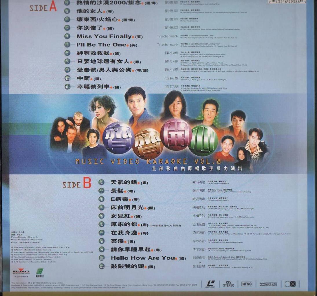 Rare Cover Anita Mui 梅艳芳 Andy Lau Wallace Chung Ekin MV Karaoke Laserdisc LD988