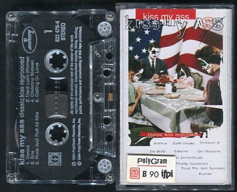 Classic KISS Regrooved Kiss My Ass 1994 Rare Thailand Only Cassette 卡帶 磁帶 CS391