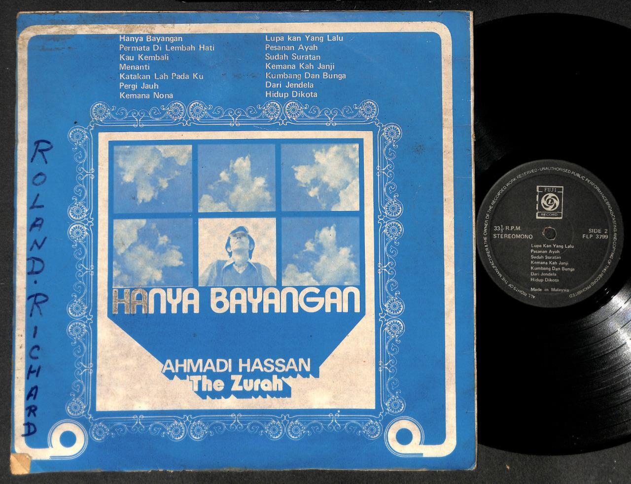 Malaysia Ahmadi Hassan & Rare The Zurah Malay Band Psych Garage 12" LP MLP497