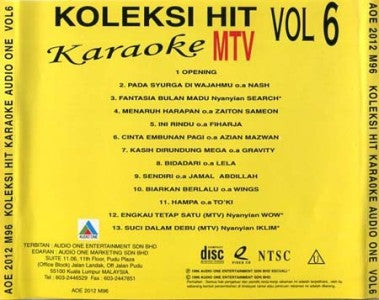 AMM18 Malaysia Malay Koleksi Hit Karaoke Vol.6 Wings Search Gravity 1996 VIDEO CD VCD FCS1514