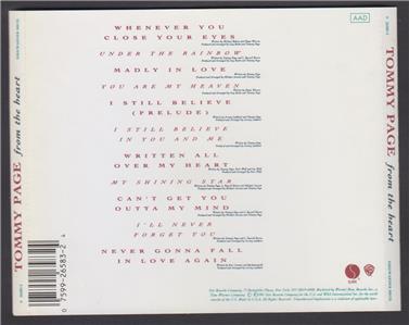 AMM18 Tommy Page From The Heart 1991 USA English CD FCS6210