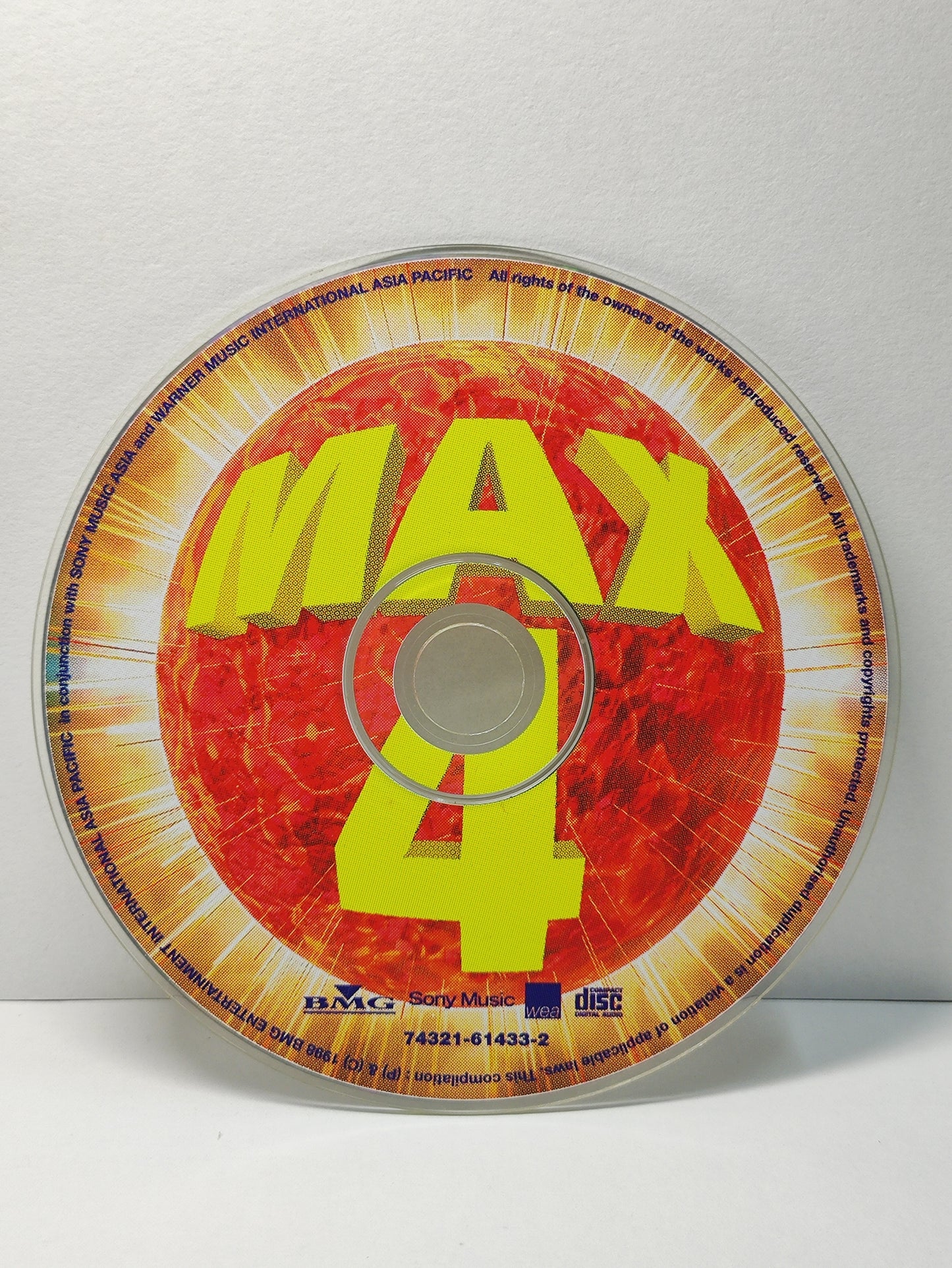 AMM25 MAX 4 18 ORIGINAL HITS CELINE DION SAVAGE GARDEN THE CORRS STEPS FIVE 1998 ASIA English CD FCP056