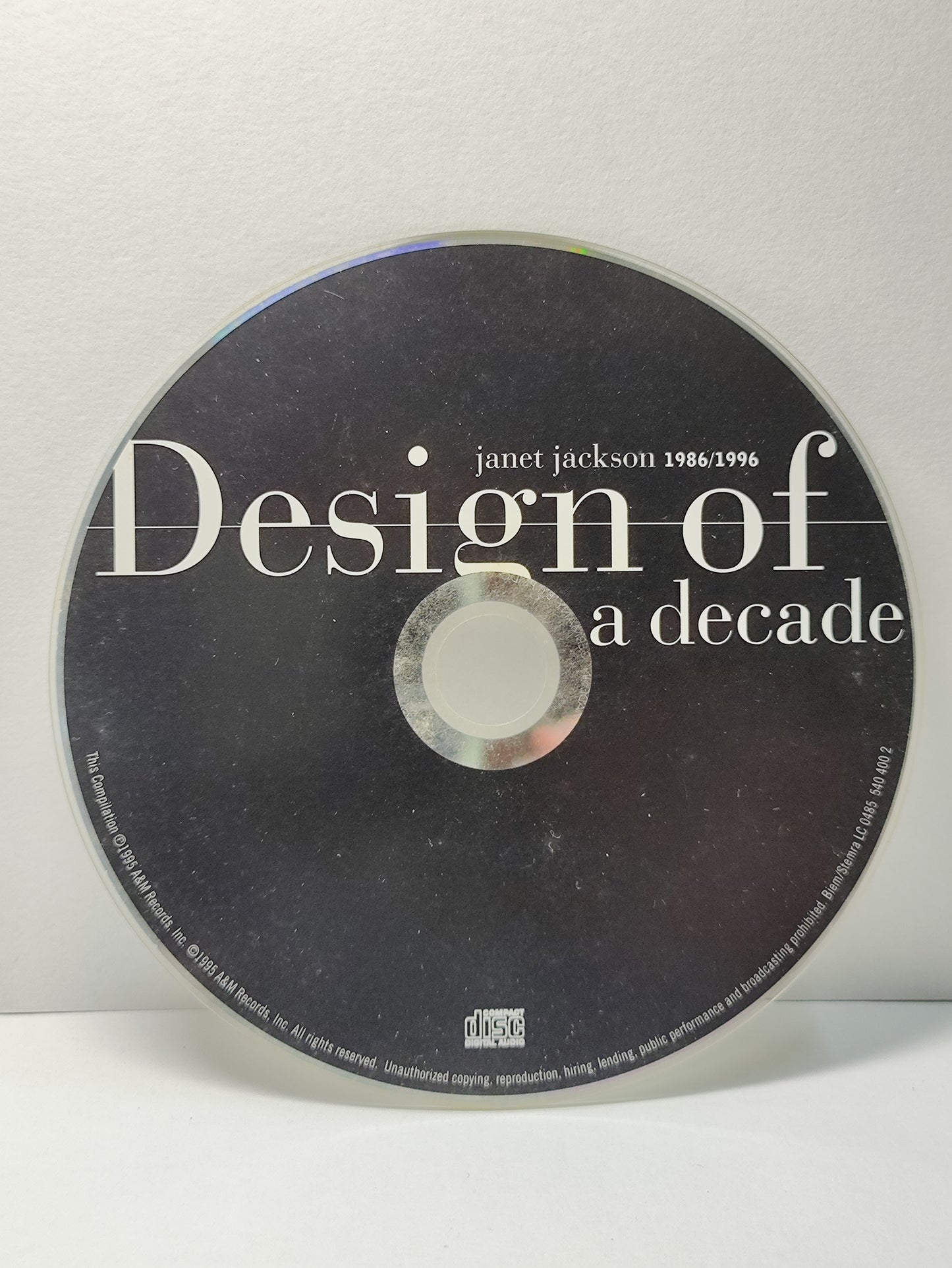 AMM25 JANET JACKSON DESIGN OF A DECADE 1995 USA English CD FCP067