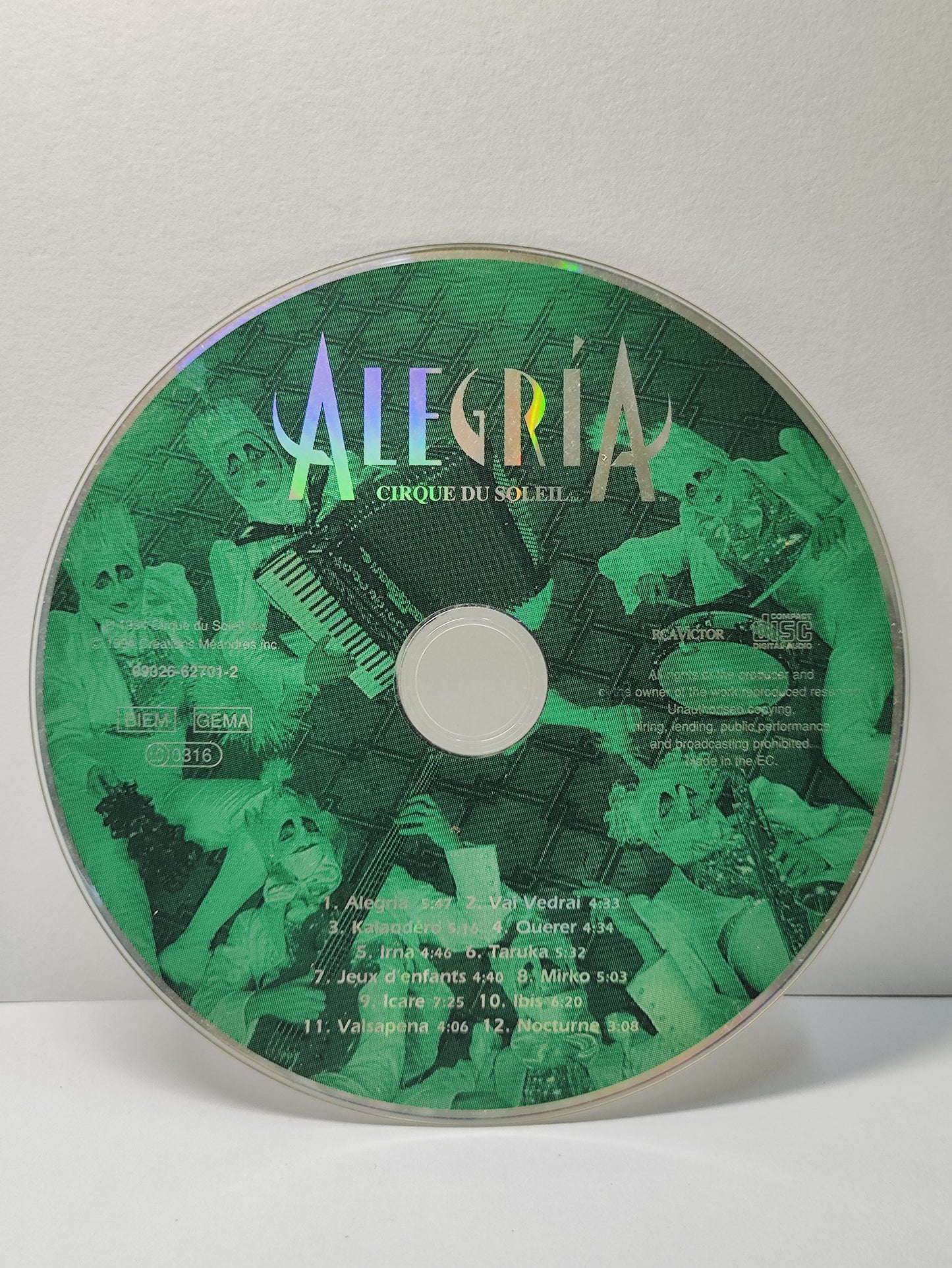 AMM25 CIRQUE DU SOLEIL ALEGRIA 1994 EC English CD FCP070
