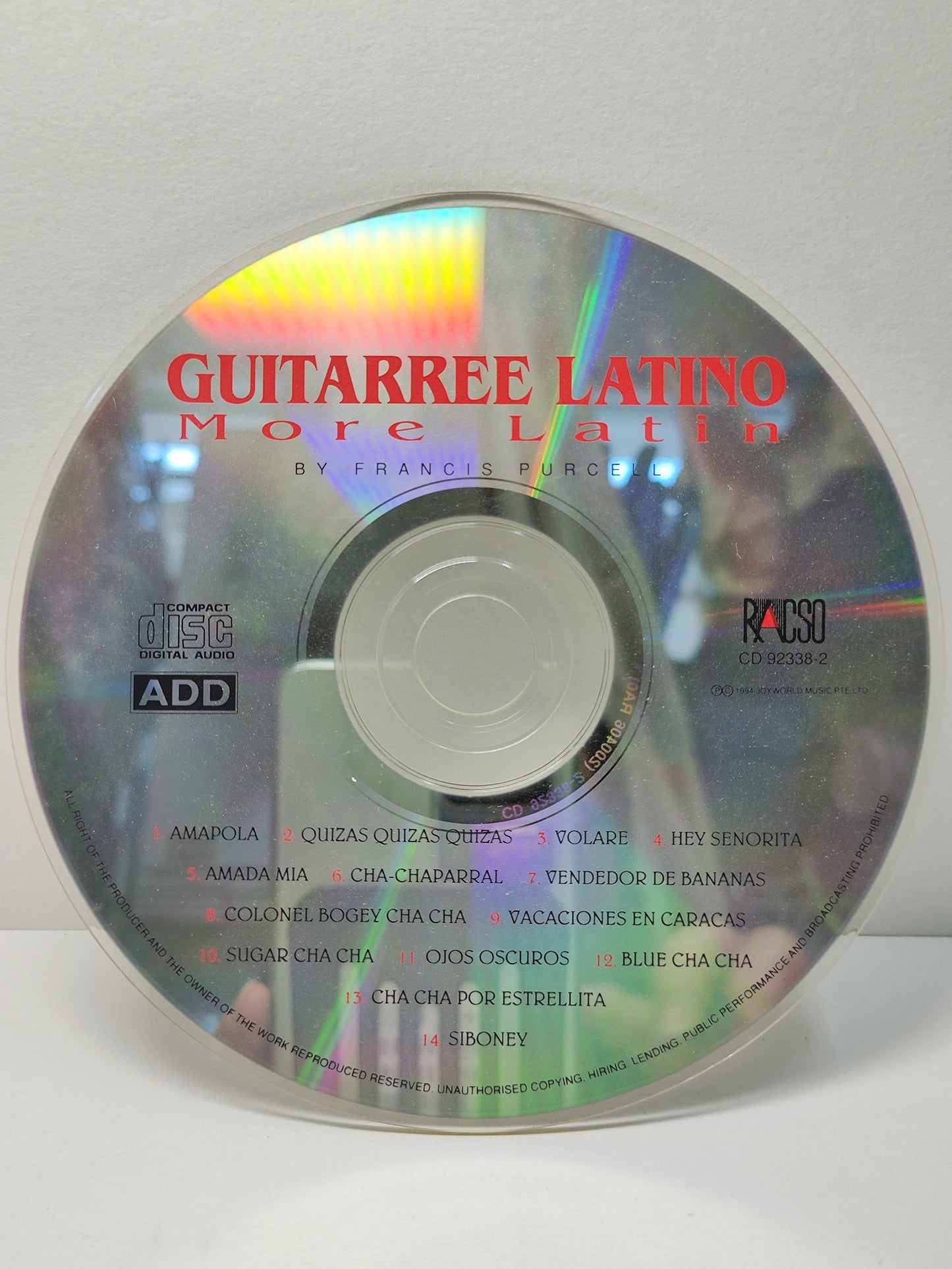 AMM25 Guitar Latino - More Latin AMAPOLA QUIZAS QUIZAS QUIZAS VOLARE 1994 SINGAPORE ENGLISH CD FCP102