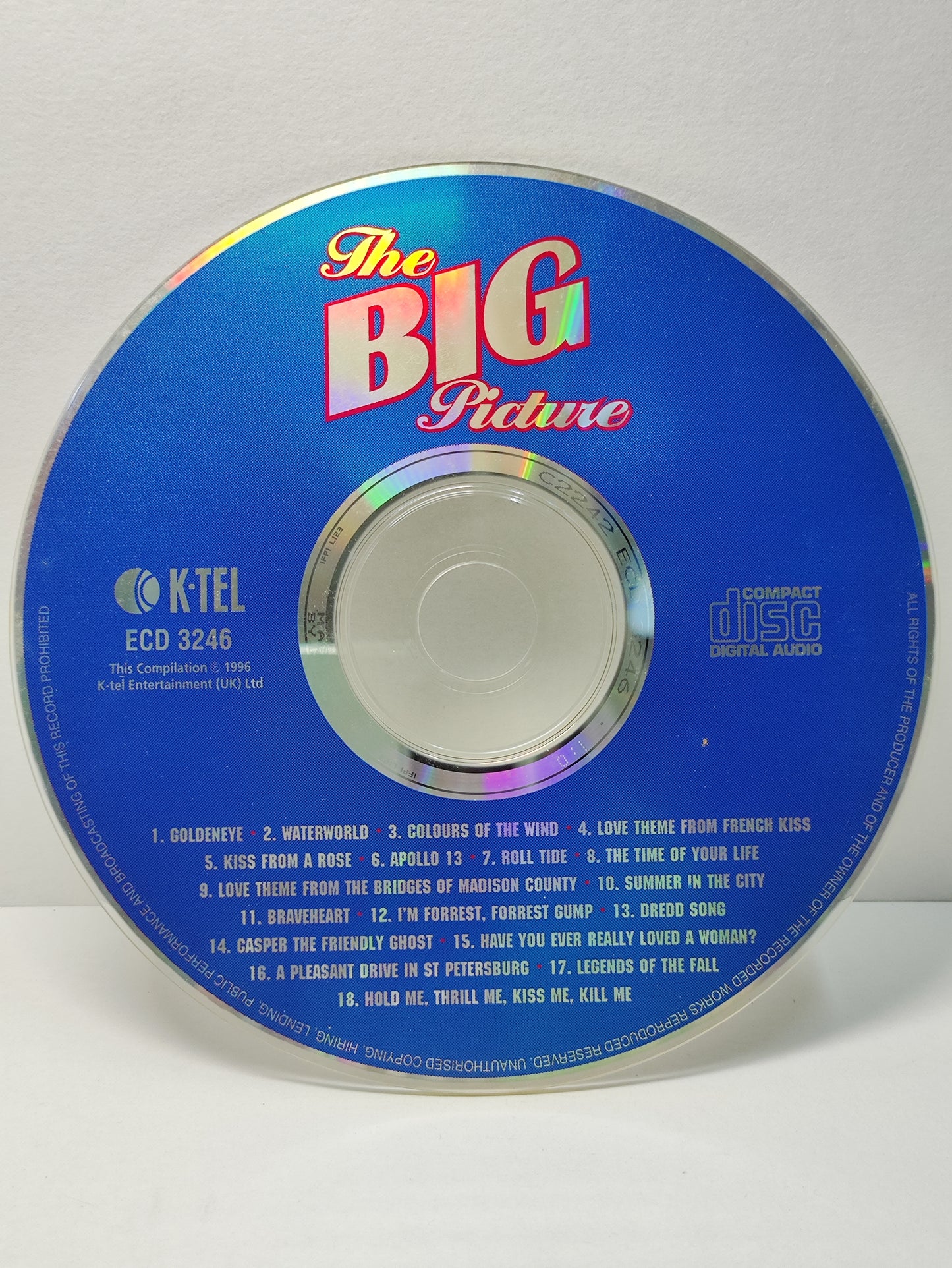 AMM25 THE BIG PICTURE The Latest Movie Themes COLDENEYE WATERWORLD COLOURS OF THE WIND UK ENGLISH CD FCP103