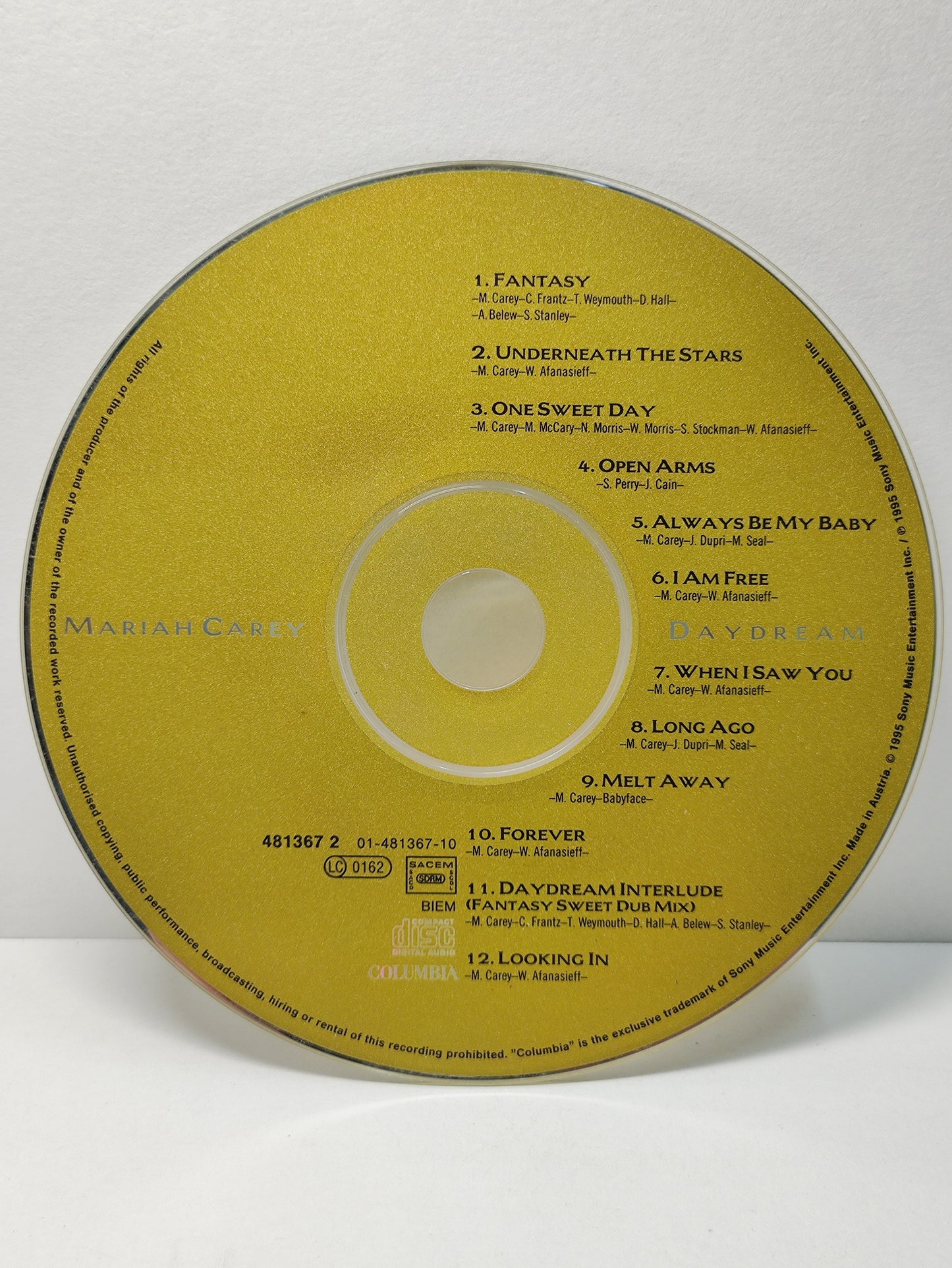 AMM25 MARIAH CAREY DAYDREAM FANTASY UNDERNEATH THE STARS ONE SWEET DAY 1995 SONY USA ENGLISH CD FCP110