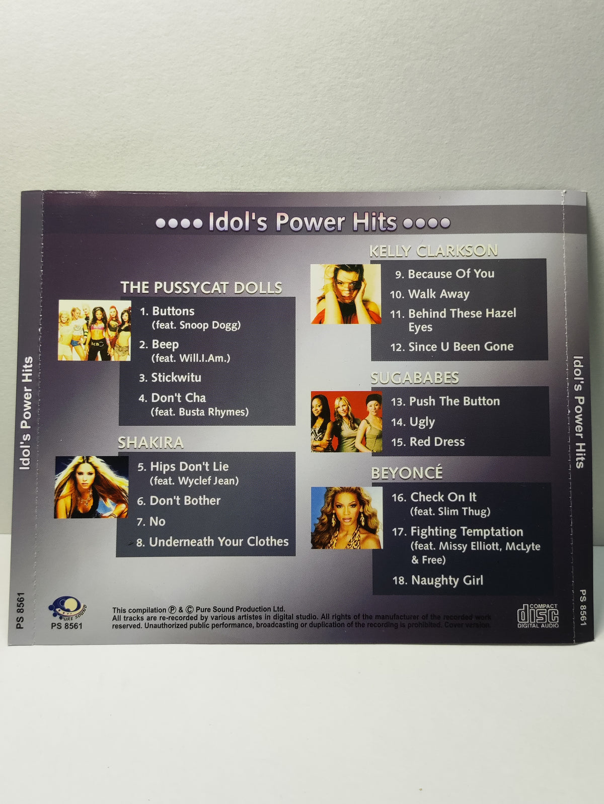 AMM25 THE VERY BEST OF IDOL’S POWER HITS COVER VERSION THE PUSSYCAT DOLLS BEYONCE SHAKIRA ENGLISH CD FCP145
