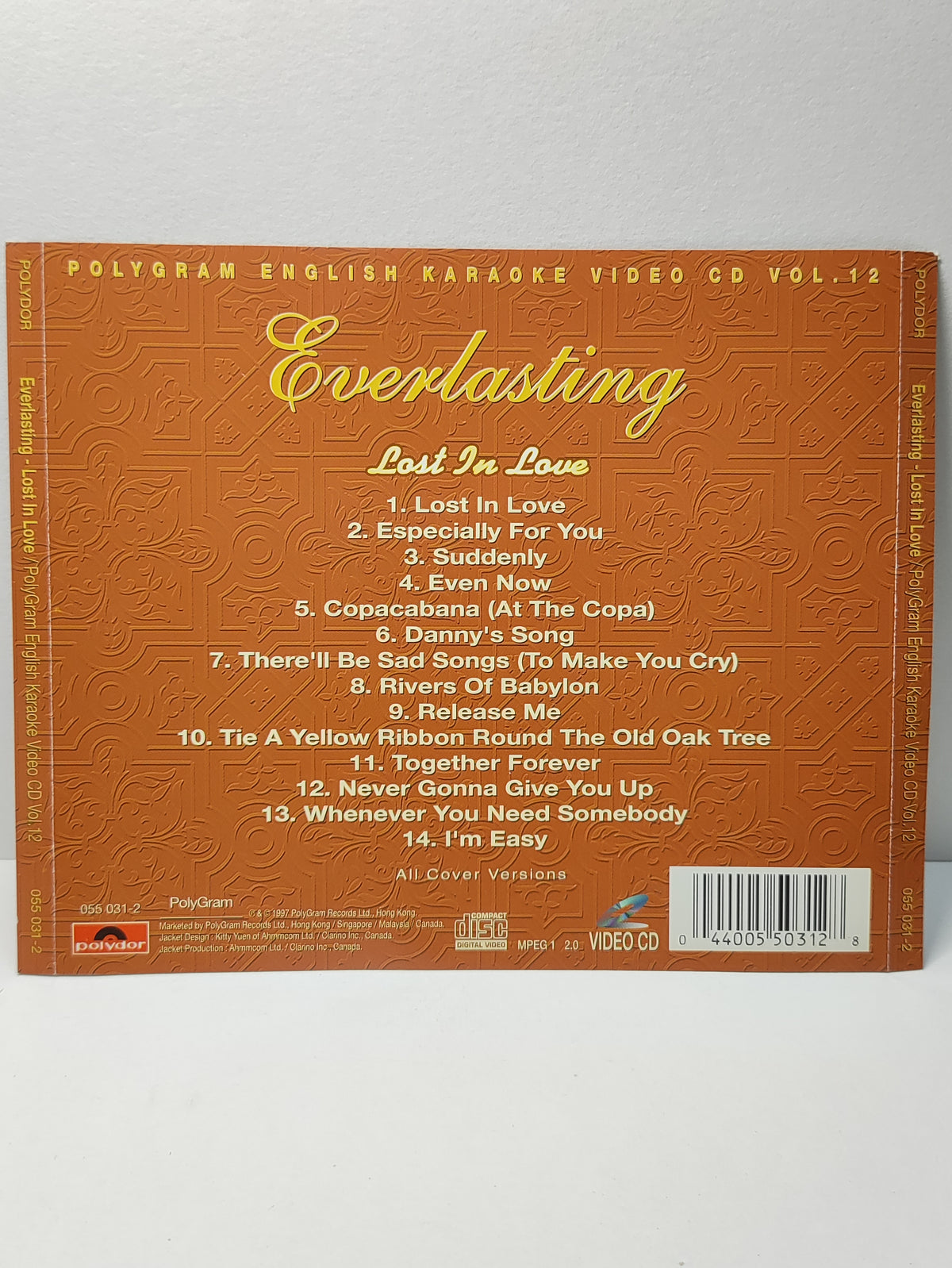 AMM25 PLOYGRAM EVERLASTING LOST IN LOVE ESPECIALLY FOR YOU SUDDENLY KARAOKE 1997 HONG KONG ENGLISH VIDEO CD VCD FCP147