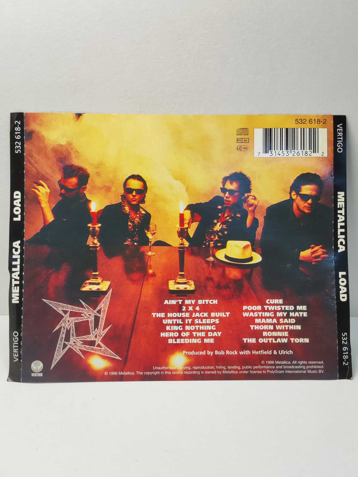 AMM25 METALLICA LOAD THE HOUSE JACK BUILT WASTING MY HATE UNTIL IT SLEEPS 1996 POLYGRAM NETHERLANDS ENGLISH CD FCP161