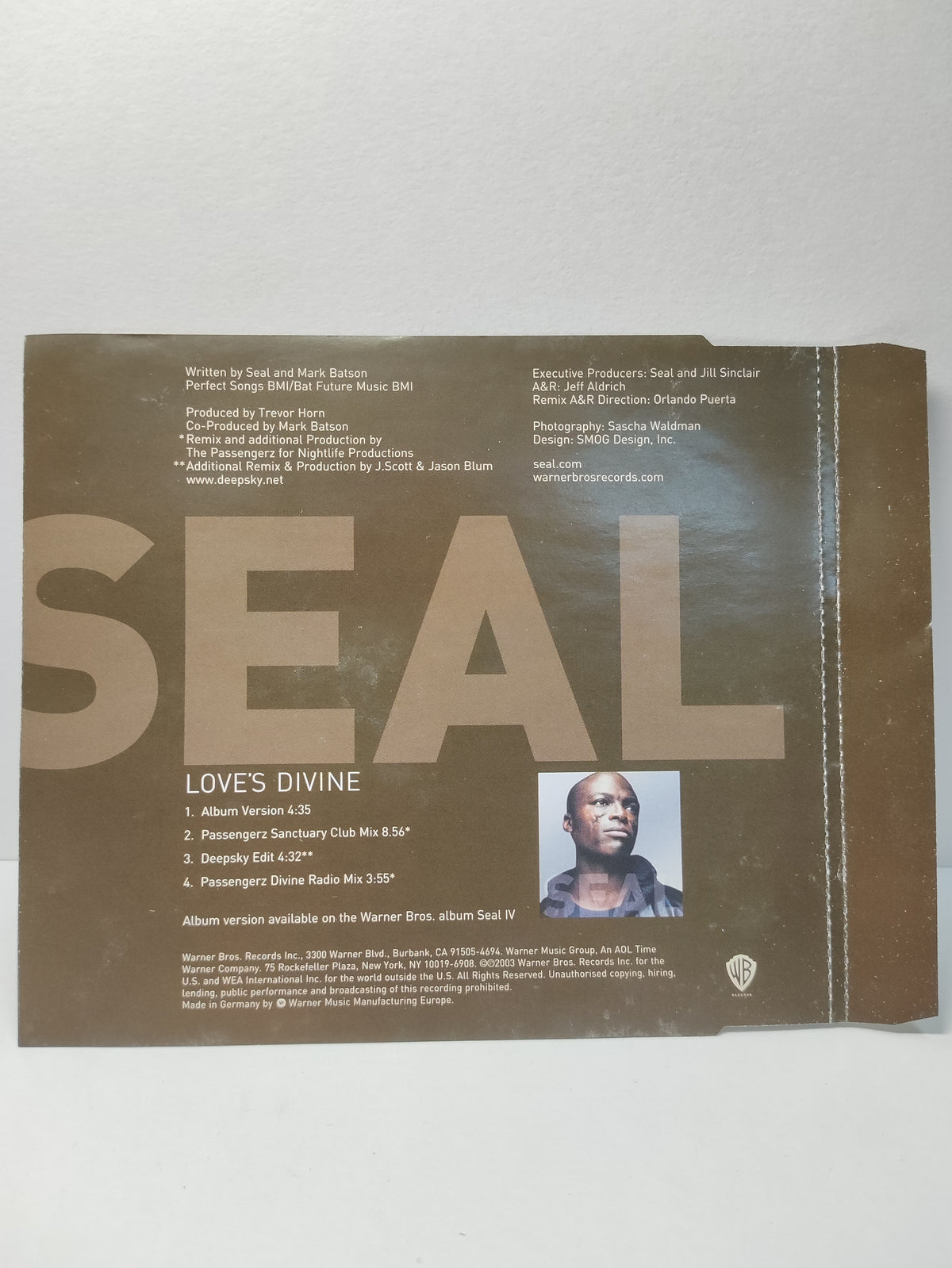 AMM25 SEAL LOVE'S DIVINE ALBUM VERSION DEEPSKY EDIT 2003 GERMANY ENGLISH CD FCP169