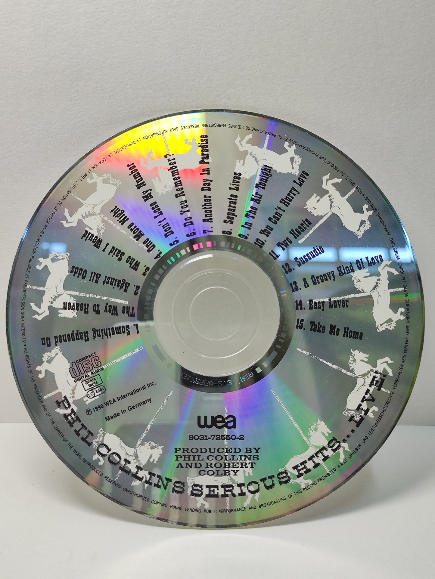 AMM25 PHIL COLLINS SERIOUS HITS... LIVE! AGAINST ALL ODDS ONE MORE NIGHT DO YOU REMEMBER 1990 GERMANY ENGLISH CD FCP204