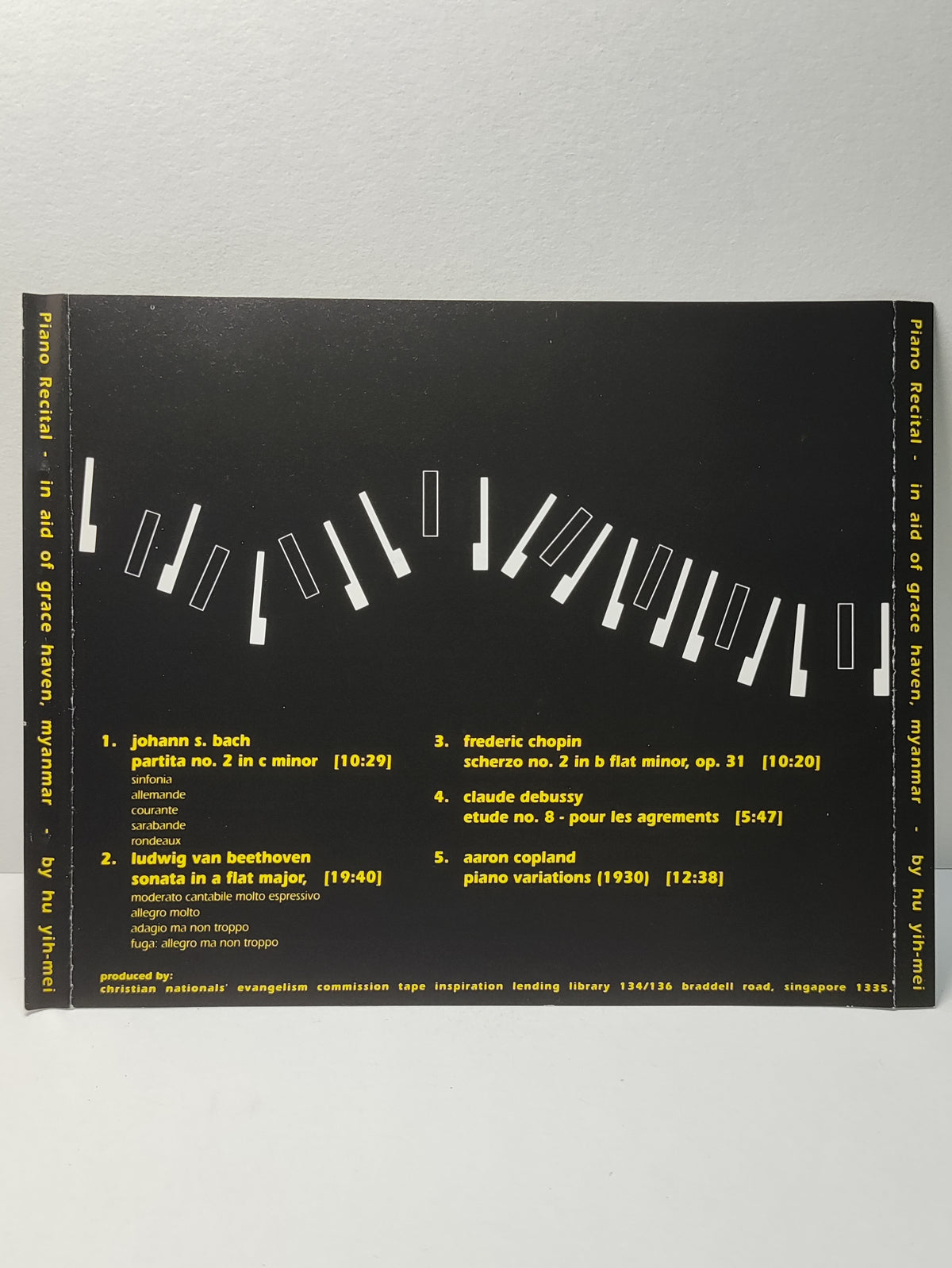 AMM25 PIANO RECITAL IN AID OF GRACE HAVEN MYANMAR BY HU YIH-MEI SINGAPORE ENGLISH CD FCP205