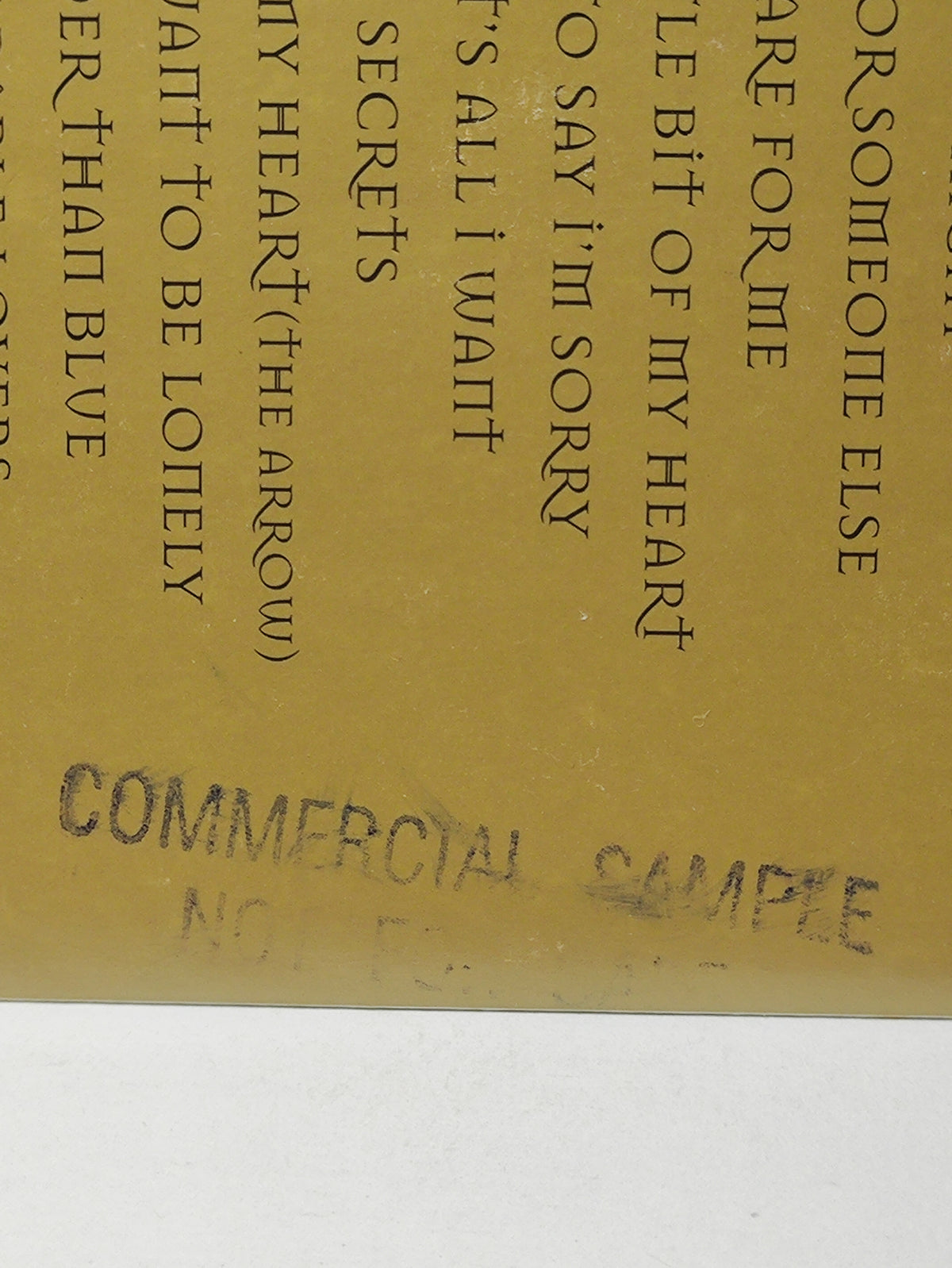 AMM25 AZ YET LAST NIGHT CARE FOR ME THAT’S ALL I WANT PROMOTION SAMPLE COPY 1996 EC ENGLISH CD FCP216