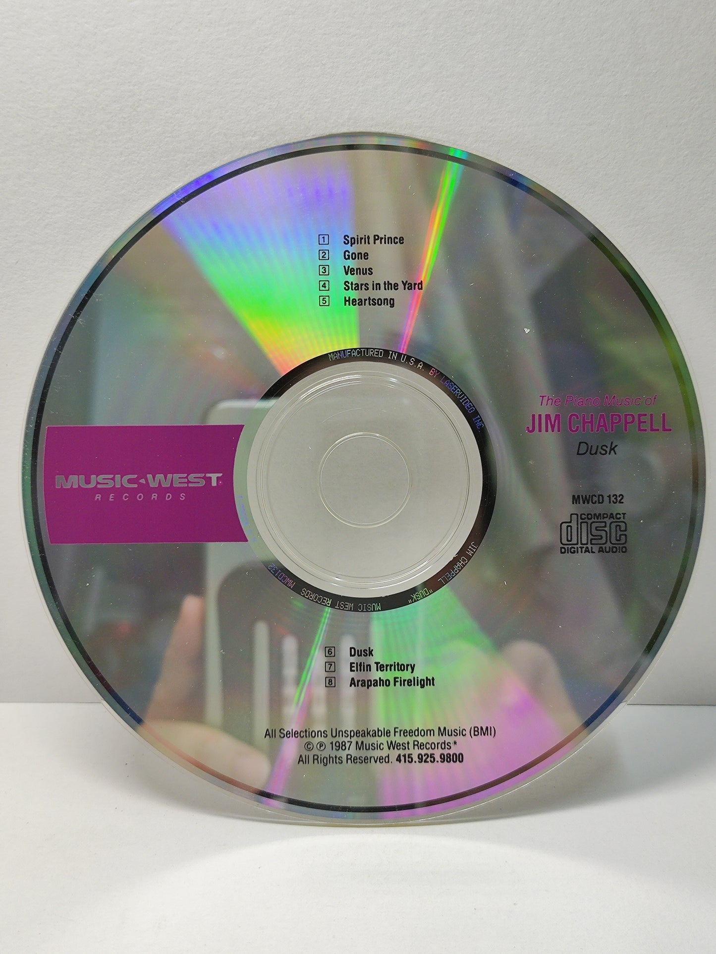 AMM25 DUSK THE PINO MUSIC OF JIM CHAPPELL SPIRIT PRINCE GONE VENUS 1987 USA ENGLISH CD FCP227