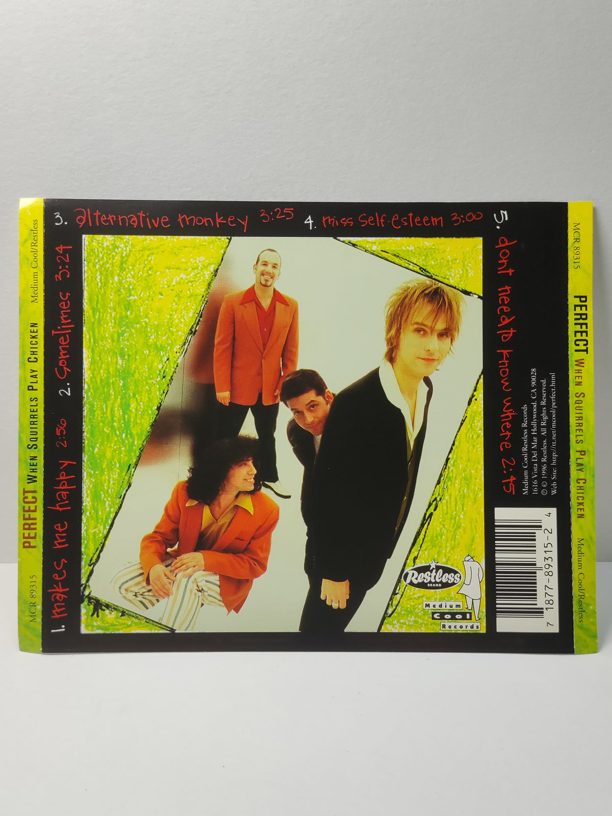 AMM25 PERFECT WHEN SQUIRRELS PLAY CHICKEN MAKES ME HAPPY ALTERNATIVE MONKEY 1996 USA ENGLISH CD FCP243