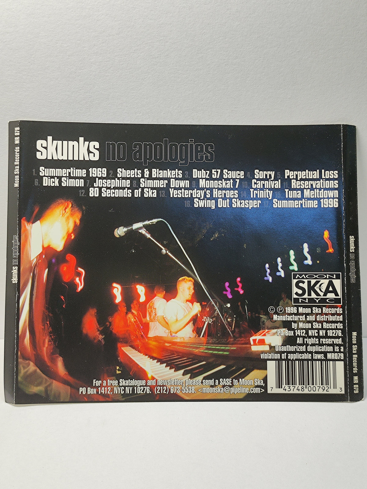 AMM25 SKUNKS NO APOLOGIES SUMMERTIME 1969 SHEETS & BLANKETS 1996 USA ENGLISH CD FCP254