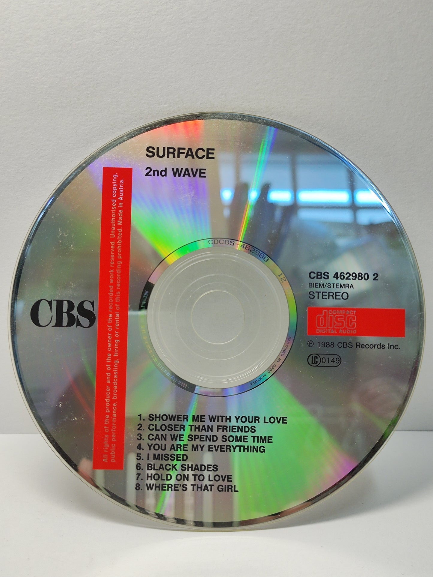 AMM25 SURFACE 2nd WAVE SHOWER ME WITH YOUR LOVE CAN WE SPEND SOME TIME 1988 AUSTRIA ENGLISH CD FCP255