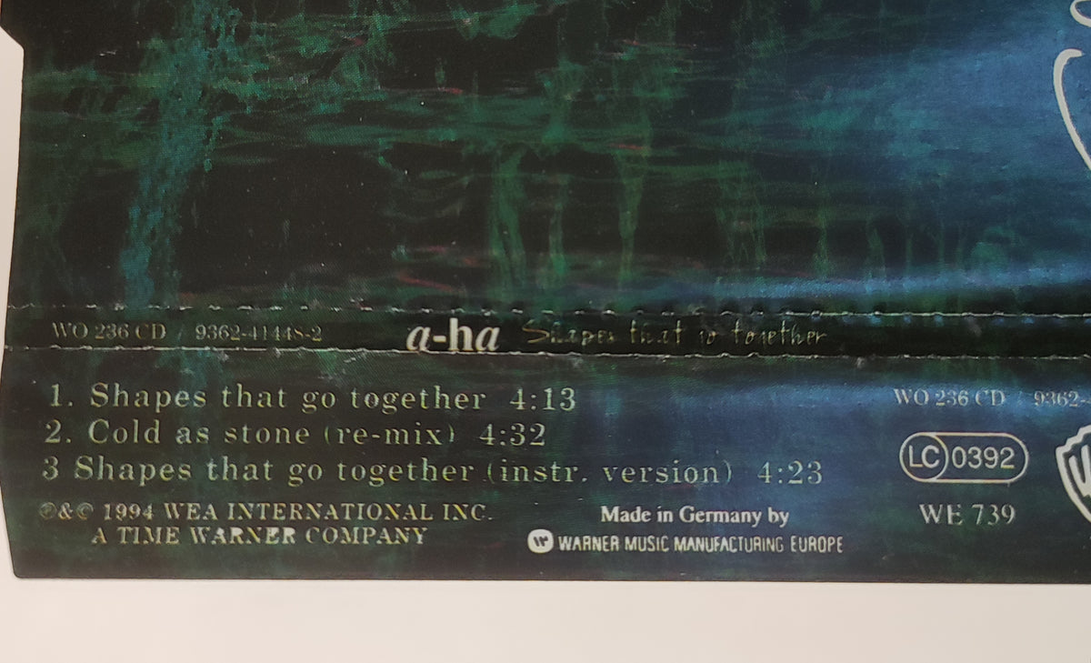 AMM25 A-HA SHAPES THAT GO TOGETHER 1994 GERMANY ENGLISH CD FCP265
