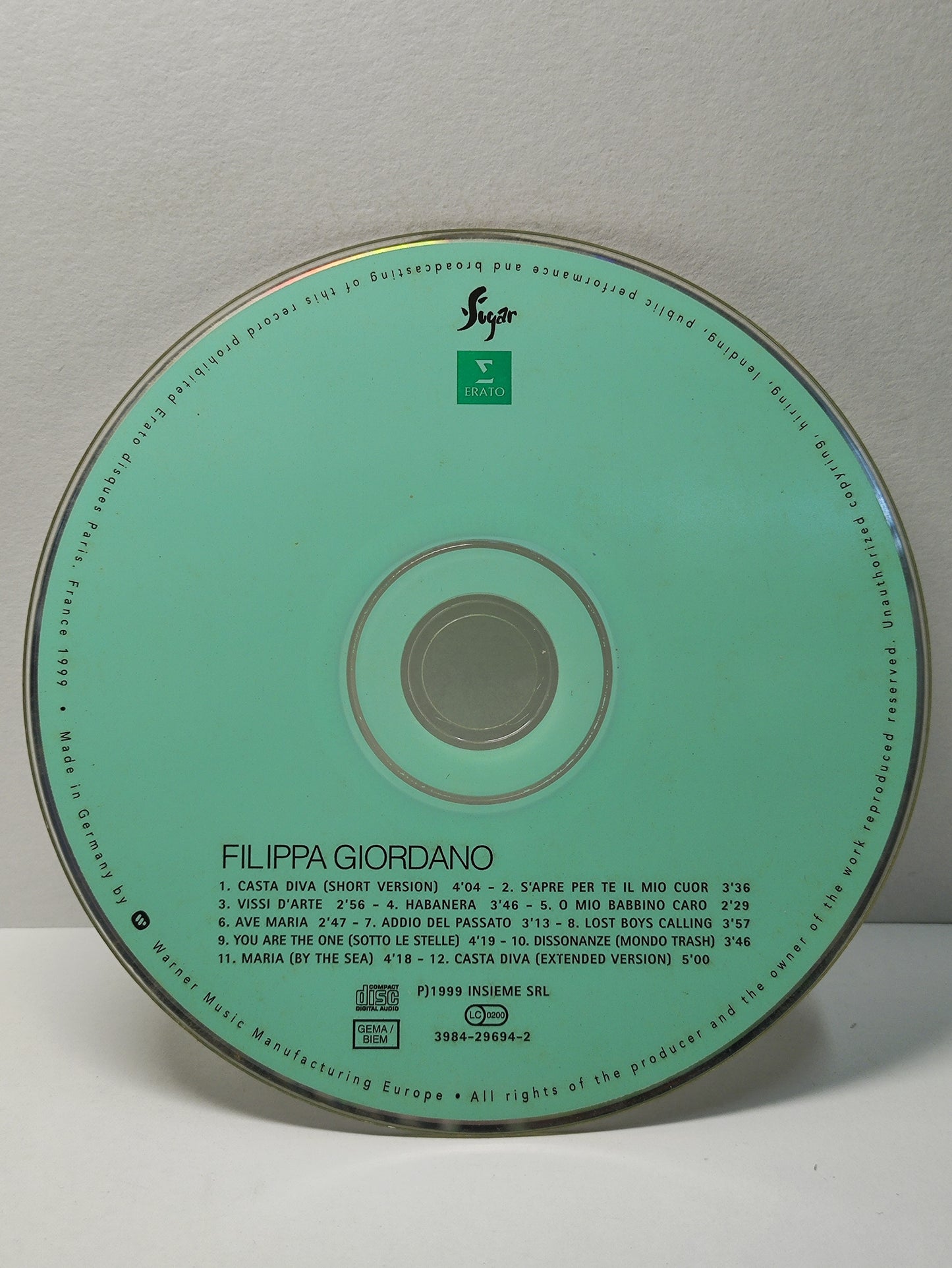AMM25 FILIPPA GIORDANO CASTA DIVA (SHORT VERSION) - FROM THE OPERA "NORMA" 1999 GERMANY ENGLISH CD FCP272