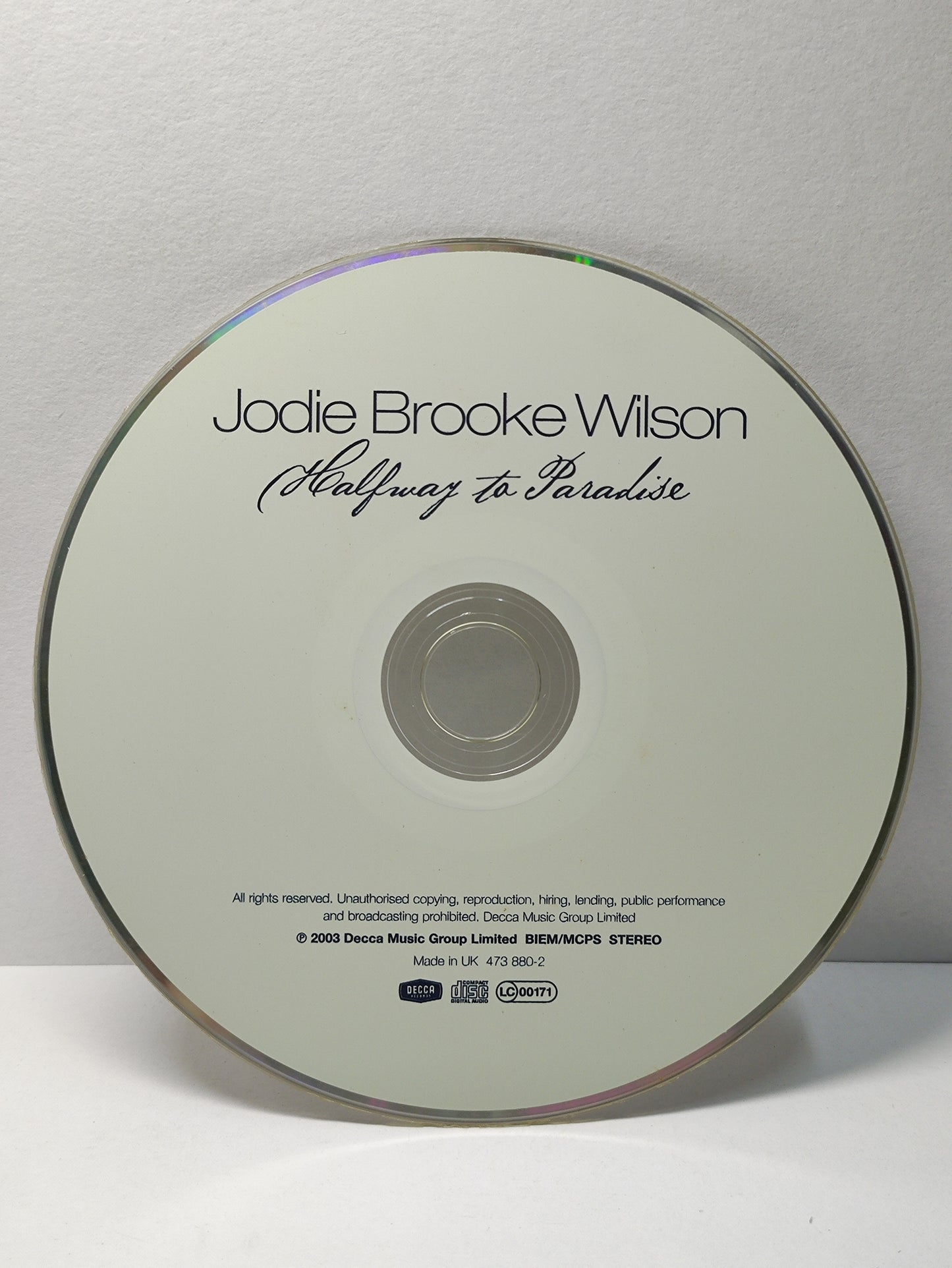 AMM25 JODIE BROOKE WILSON HALFWAY TO PARADISE TEMPORARY MADNESS 2003 UK ENGLISH CD FCP275