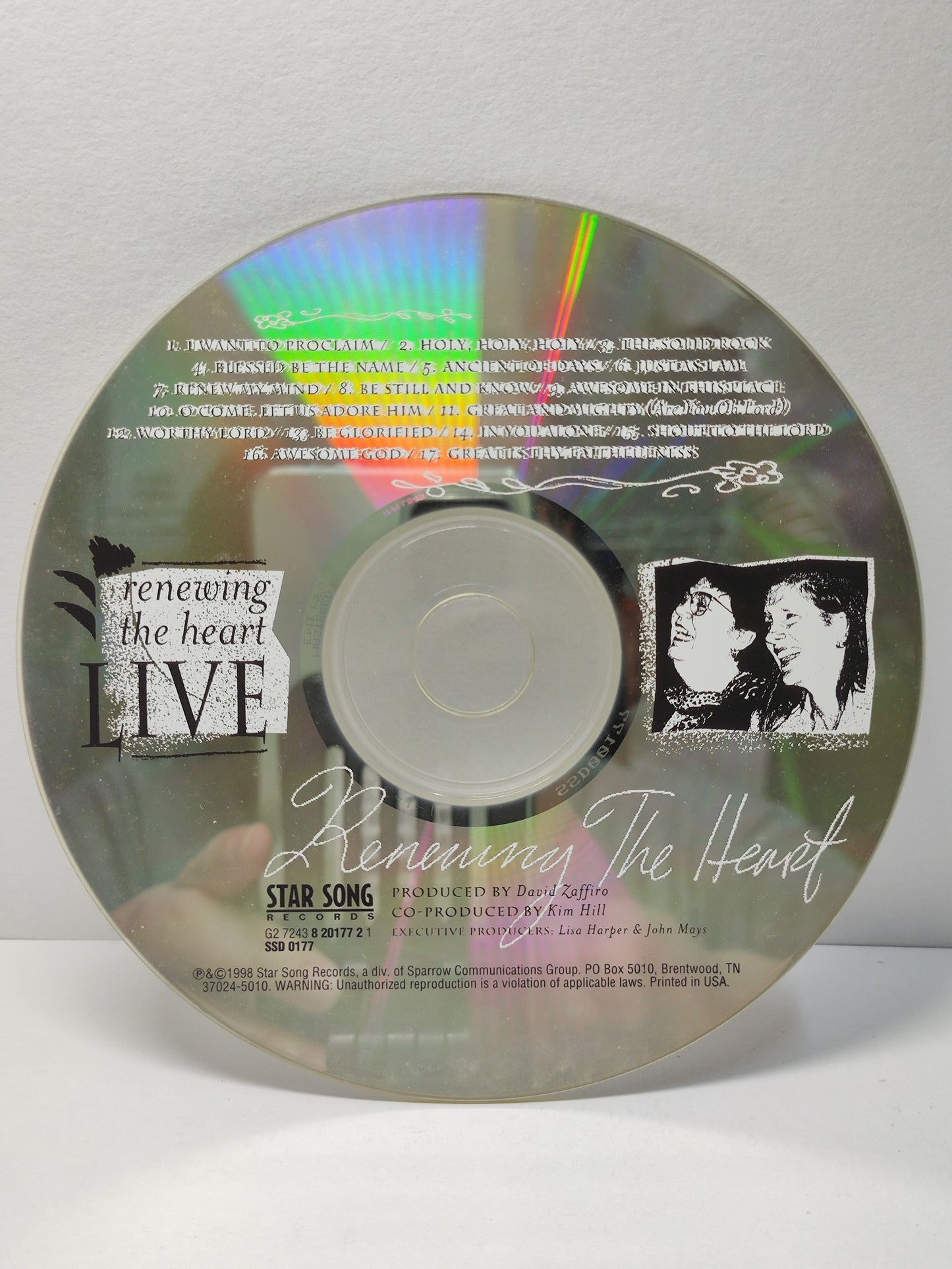 AMM25 LIVE WITH KIM HILL RENEWING THE HEART WORSHIP SONGS 1999 USA ENGLISH CD FCP280