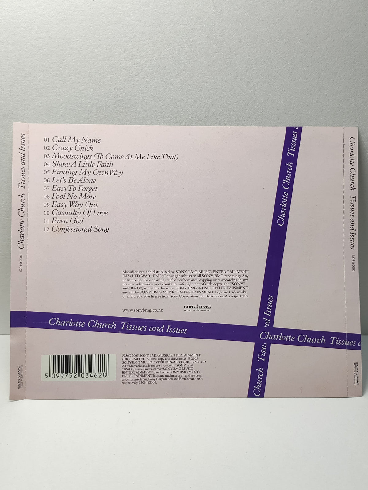 AMM25 CHARLOTTE CHURCH TISSUES AND ISSUES CALL MY NAME CRAZY CHICK 2005 UK ENGLISH CD FCP285