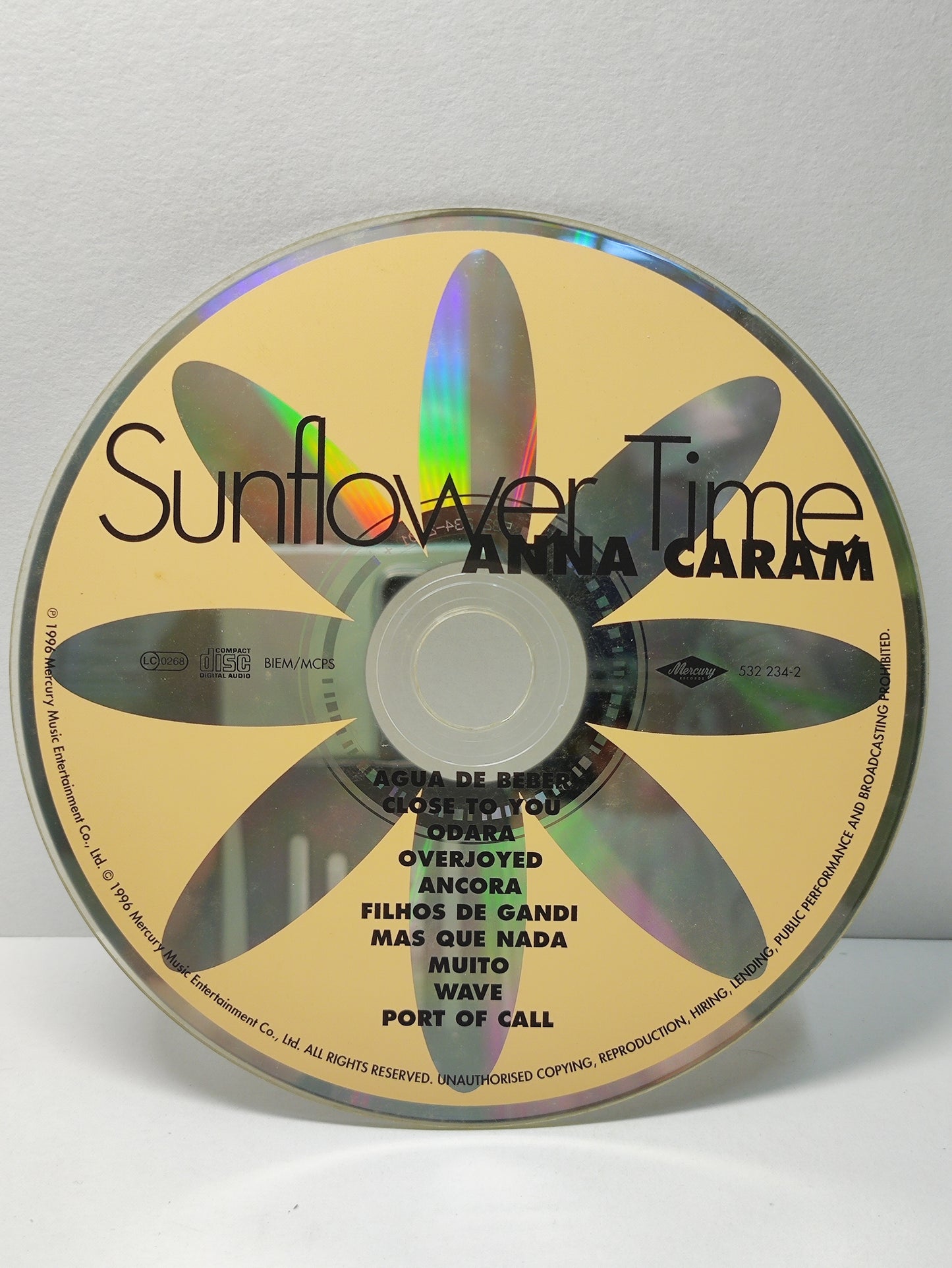 AMM25 ANNA CARAM SUNFLOWER TIME CLOSE TO YOU OVERJOYED 1996 USA ENGLISH CD FCP294