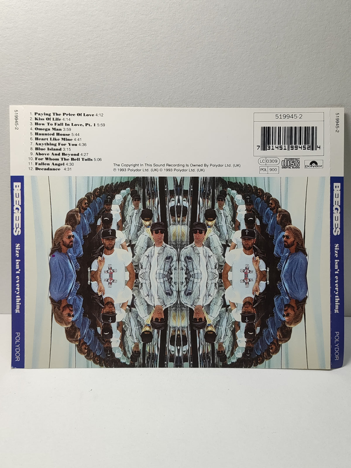 AMM25 BEE GEES SIZE ISN’T EVERYTHING FOR WHO THE BELL TOLLS 1993 POLYDOR UK ENGLISH CD FCP296