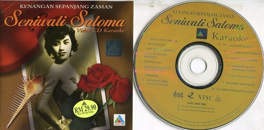 Malaysia Seniwati Saloma P.Ramlee Wife On Cover Karaoke 1998 Malay VCD FCS2379
