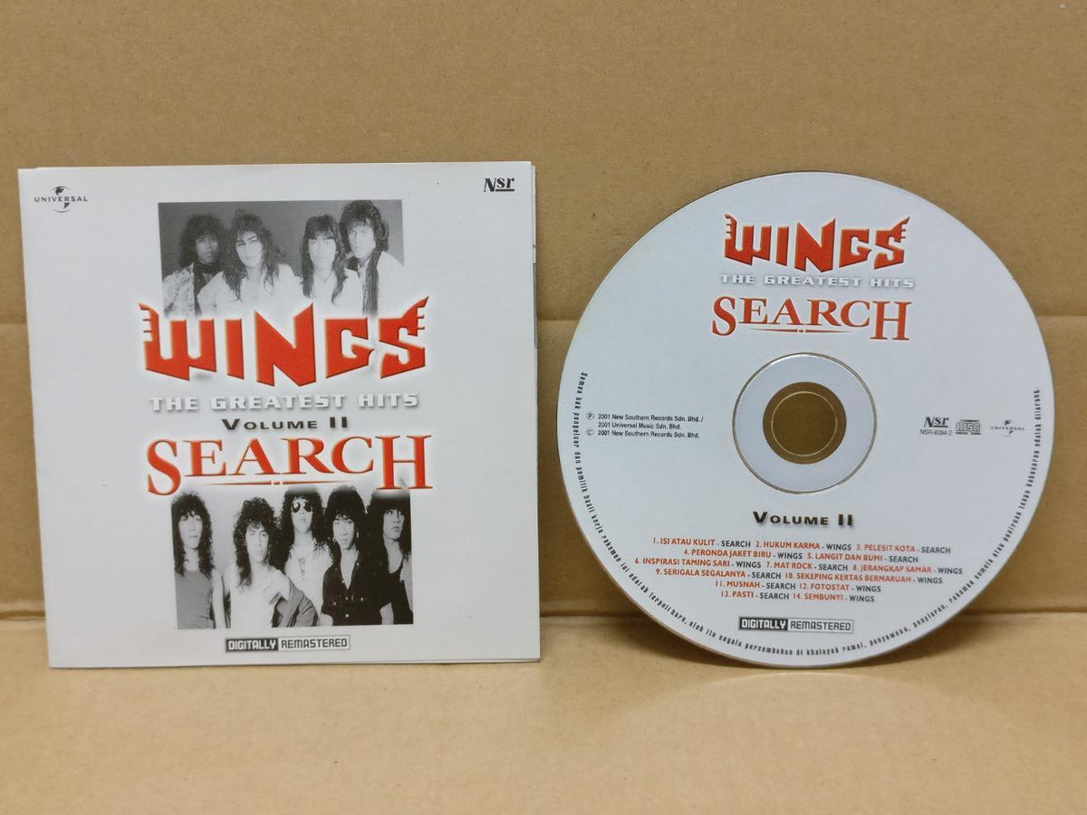 Malay Greatest Hits Wings & Search (II) 2001 Mega Rare Malaysia CD FCS8974