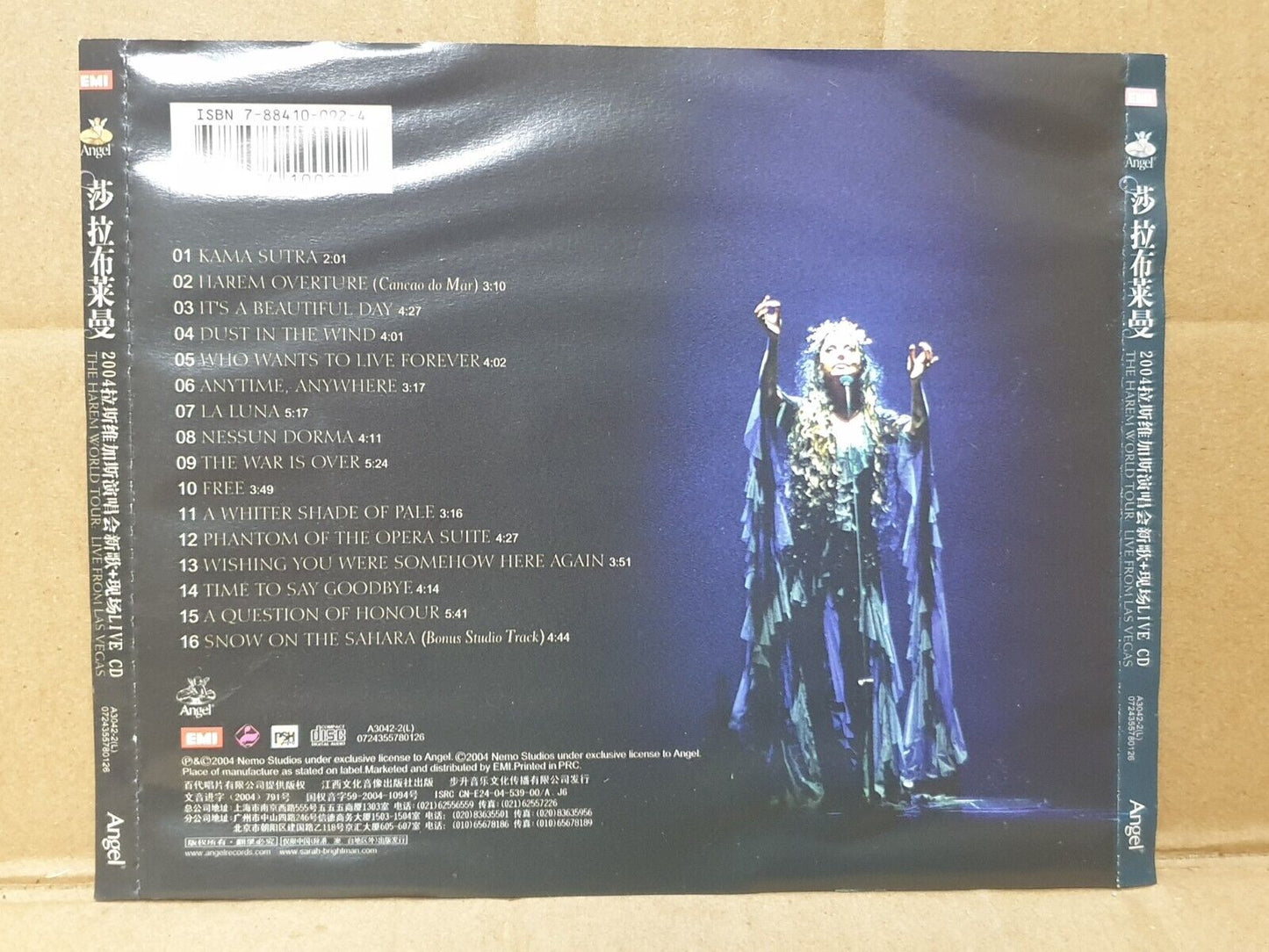Sarah Brightman Live From Vegas 2004 China English CD (FCS10218)